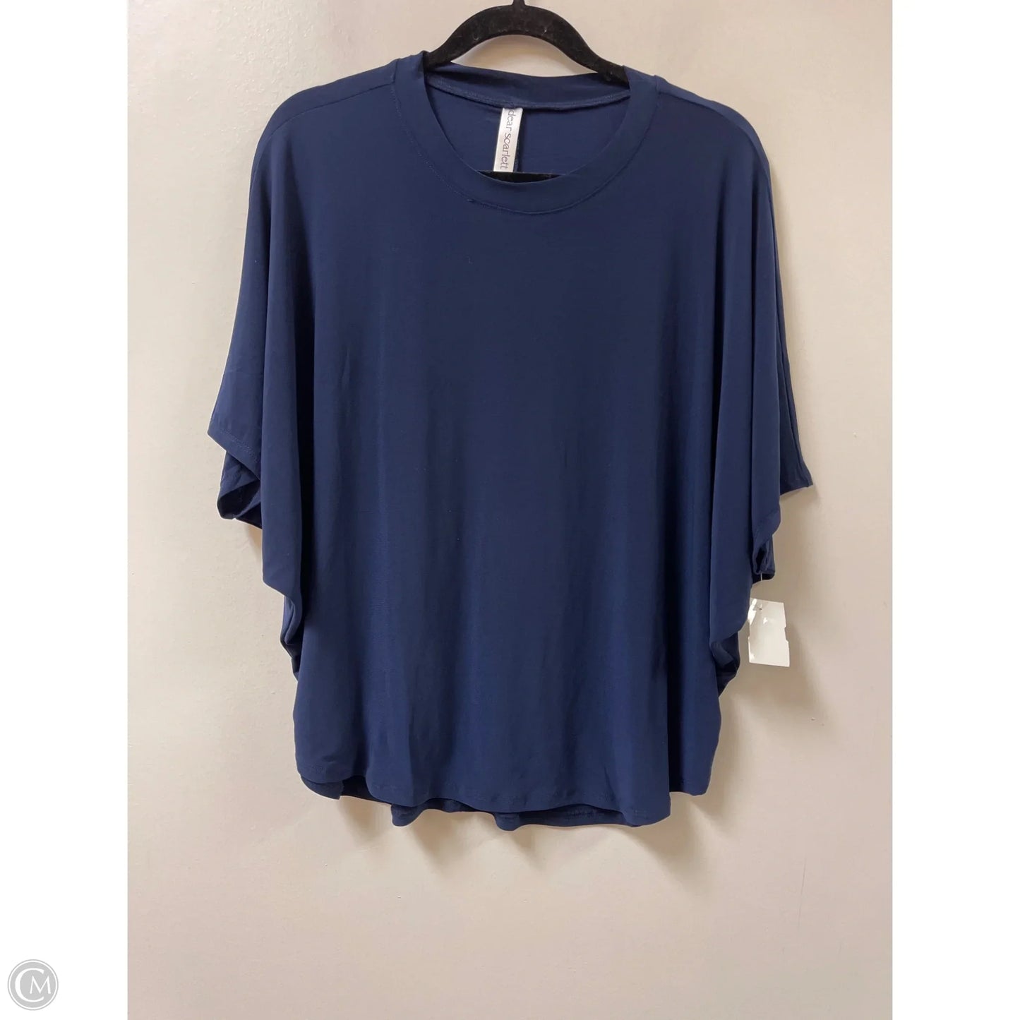 Top Short Sleeve By Dear Scarlett In Blue, Size: S