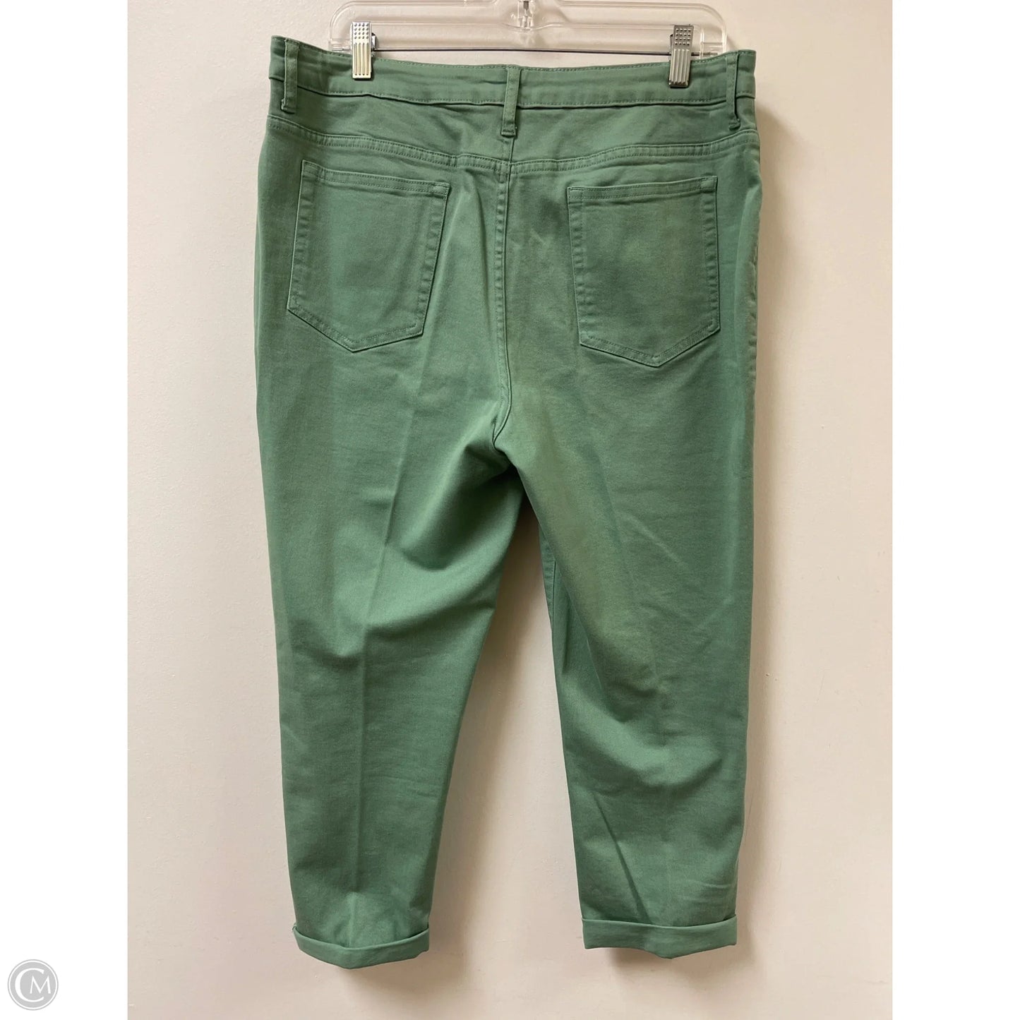 Jeans Skinny By Logo In Green, Size: 14