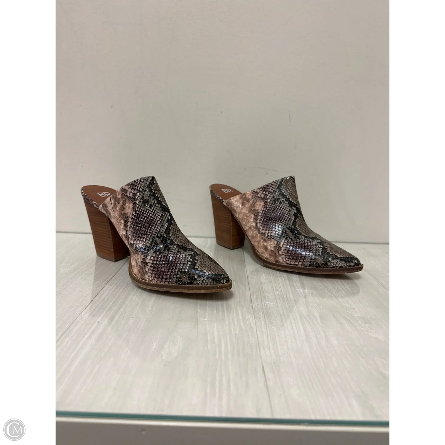 Boots Ankle Heels By Bp In Snakeskin Print, Size: 10