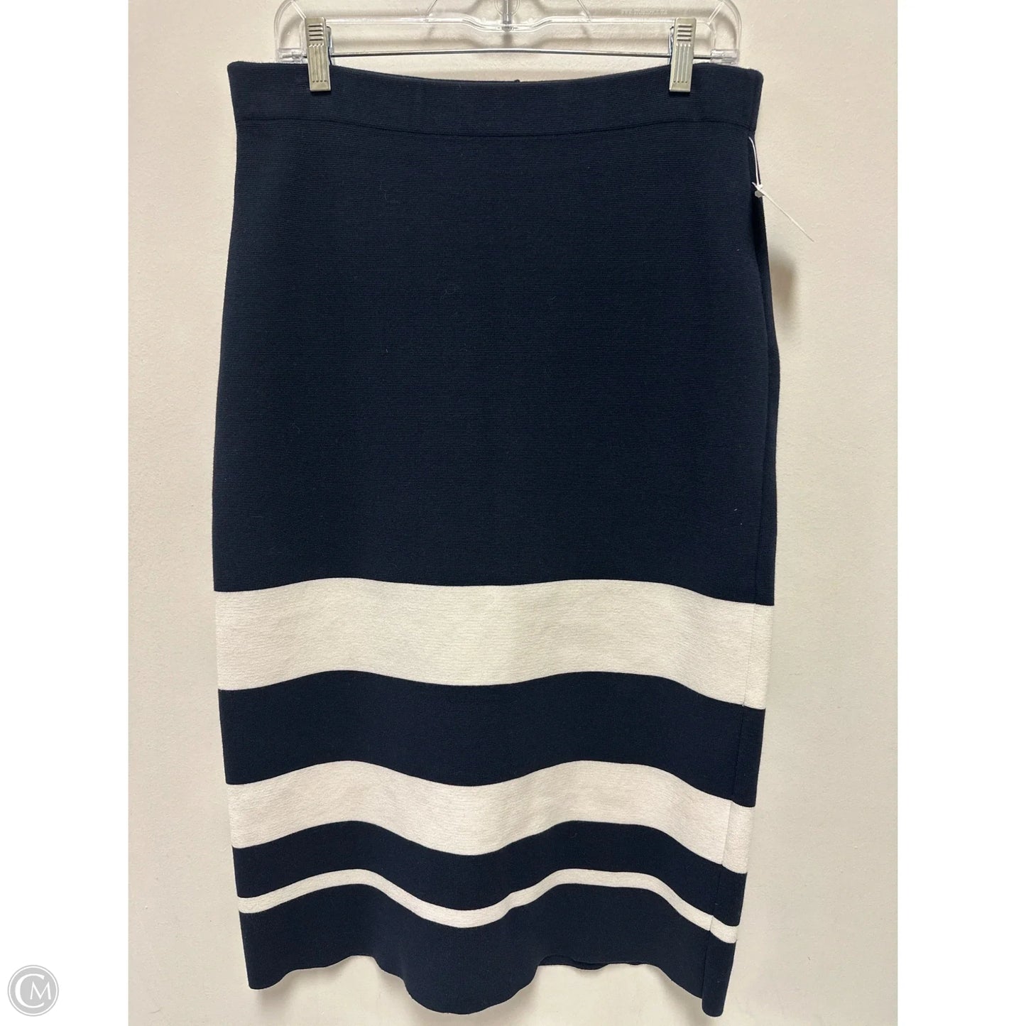 Skirt Midi By Ann Taylor In Navy, Size: L