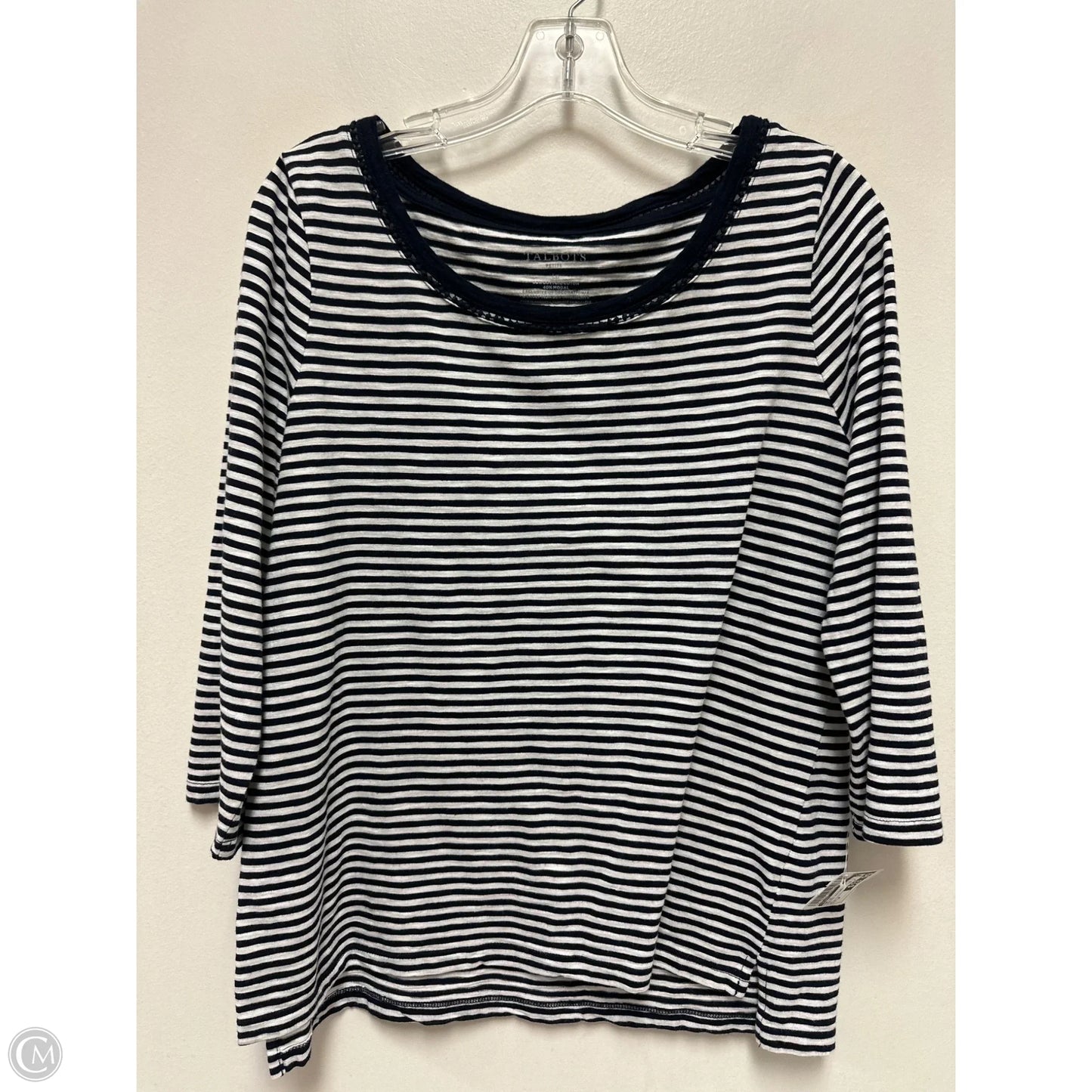 Top Long Sleeve By Talbots In Striped Pattern, Size: Lp