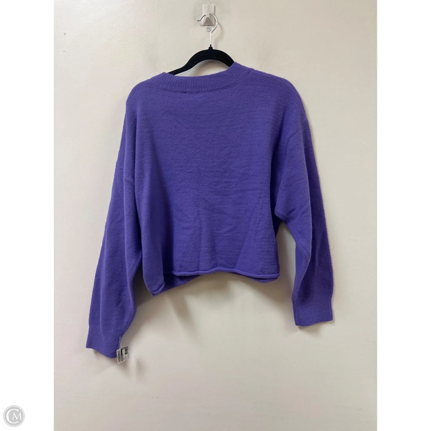Sweater Cardigan By Double Zero In Purple, Size: S