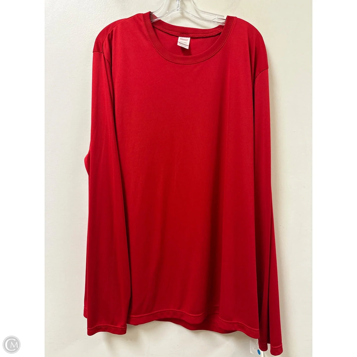 Top Long Sleeve By Hanes In Red, Size: 2x