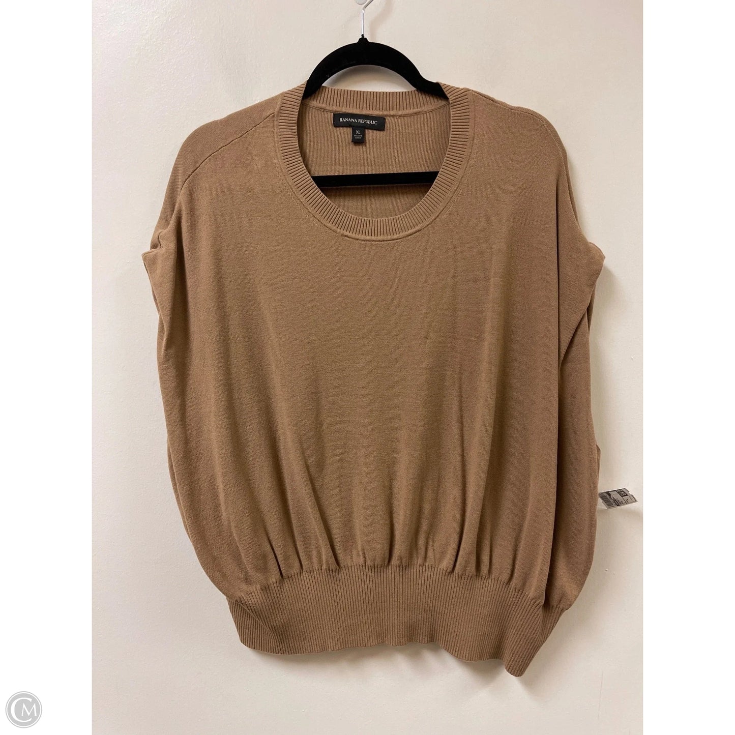 Sweater Short Sleeve By Banana Republic In Brown, Size: Xl