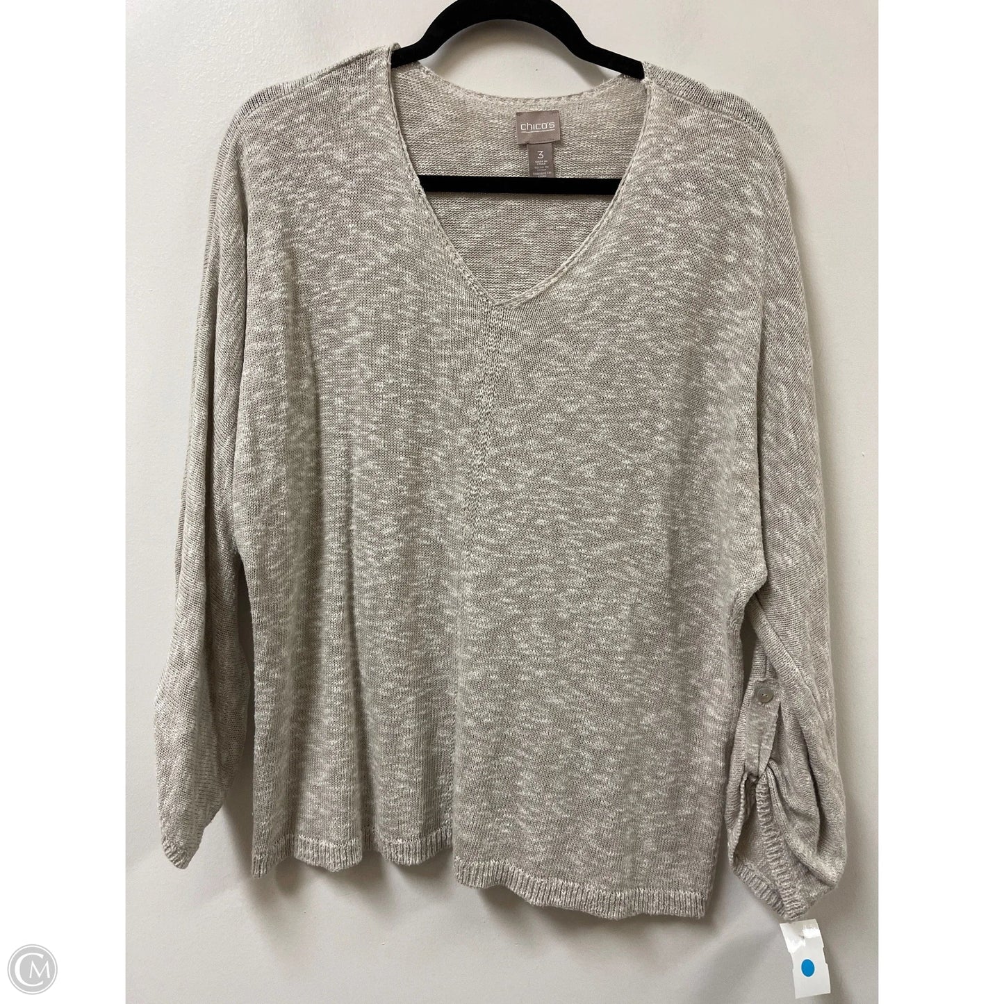 Sweater By Chicos In Cream, Size: Xl