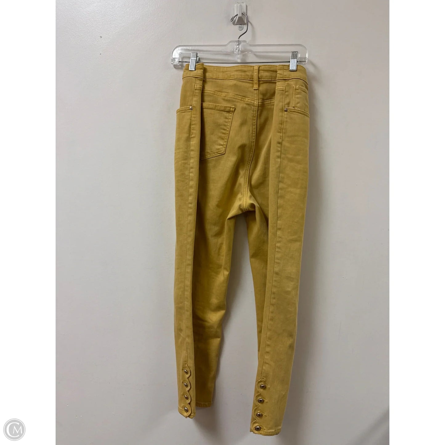 Jeans Straight By Chicos In Yellow, Size: 16