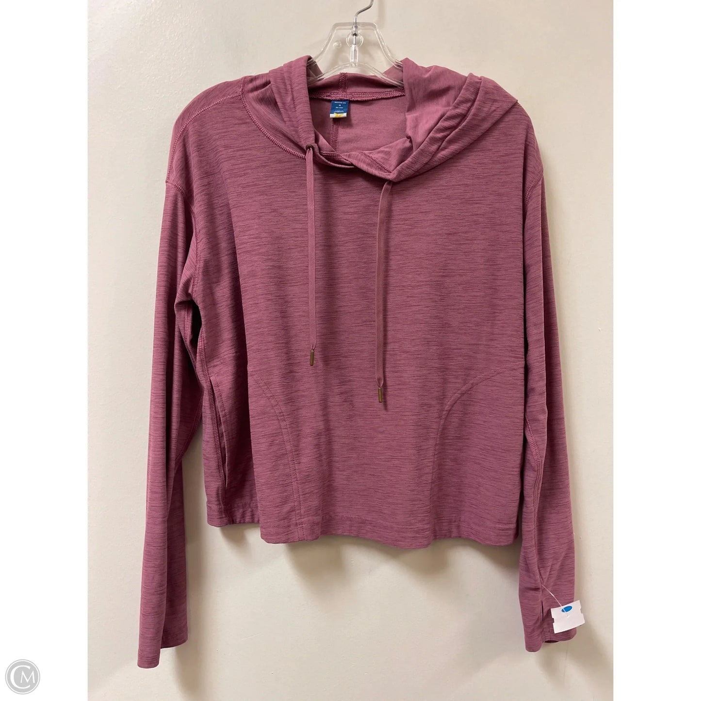 Athletic Top Long Sleeve Hoodie By Old School In Pink, Size: M