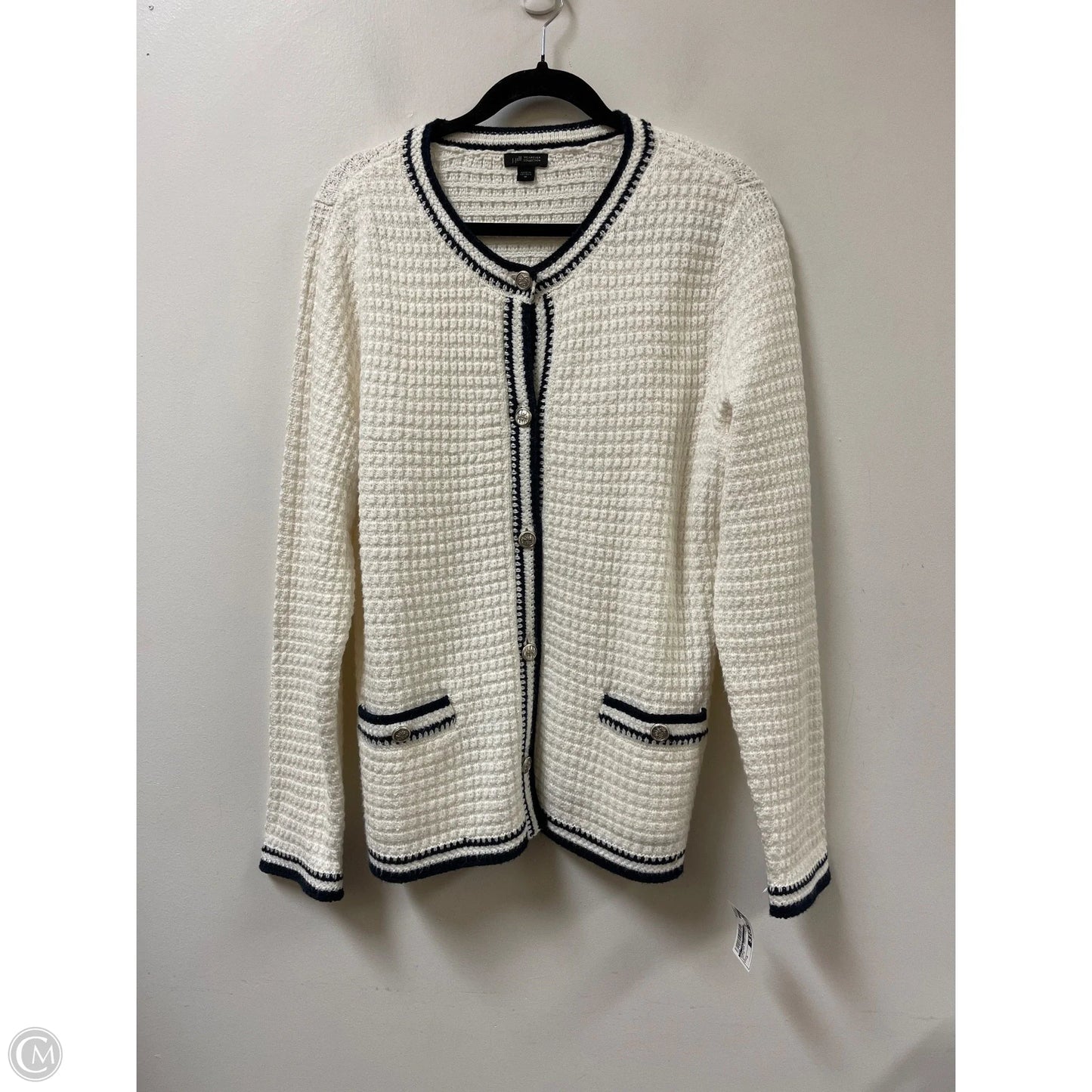 Sweater Cardigan By J. Jill In White, Size: M