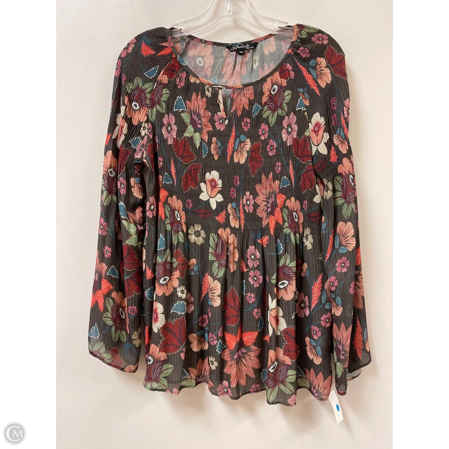 Top Long Sleeve By Charlie B In Floral Print, Size: M