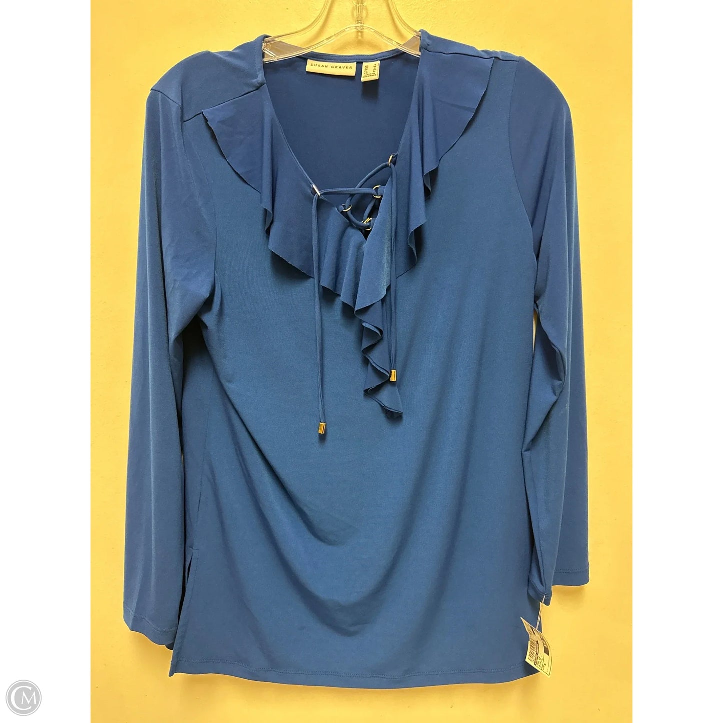 Top Long Sleeve By Susan Graver In Blue, Size: S