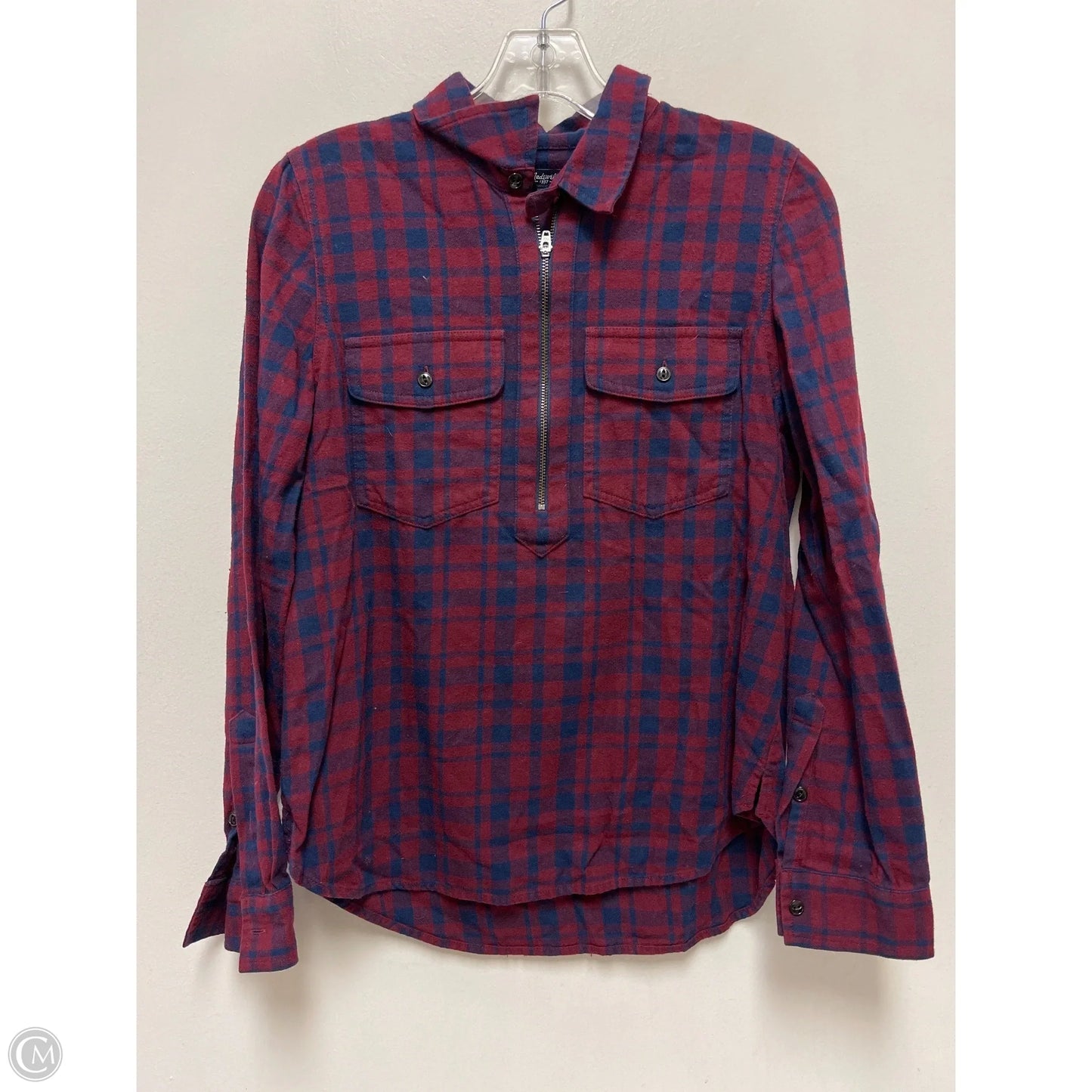 Top Long Sleeve By Madewell In Red, Size: S