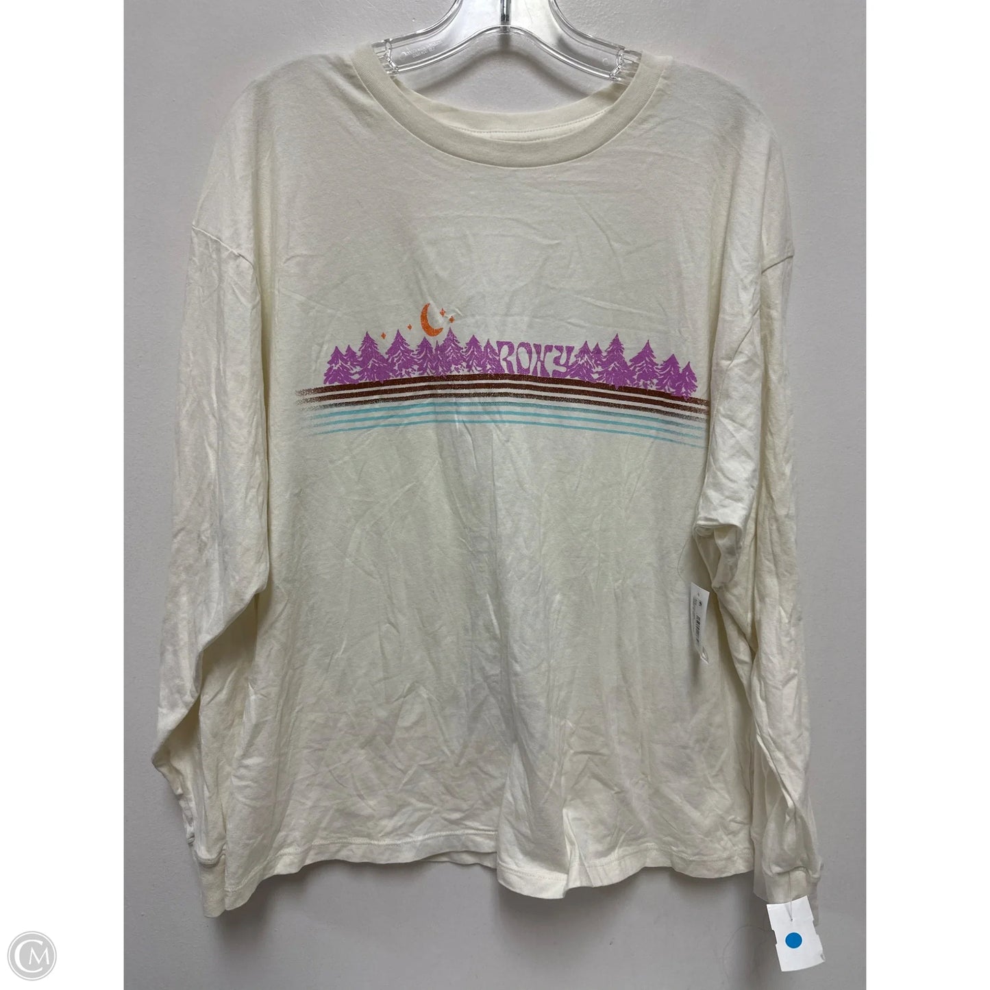 Top Long Sleeve By Roxy In Cream, Size: L