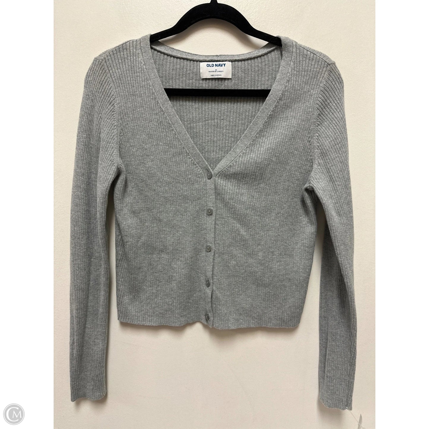 Sweater Cardigan By Old Navy In Grey, Size: M