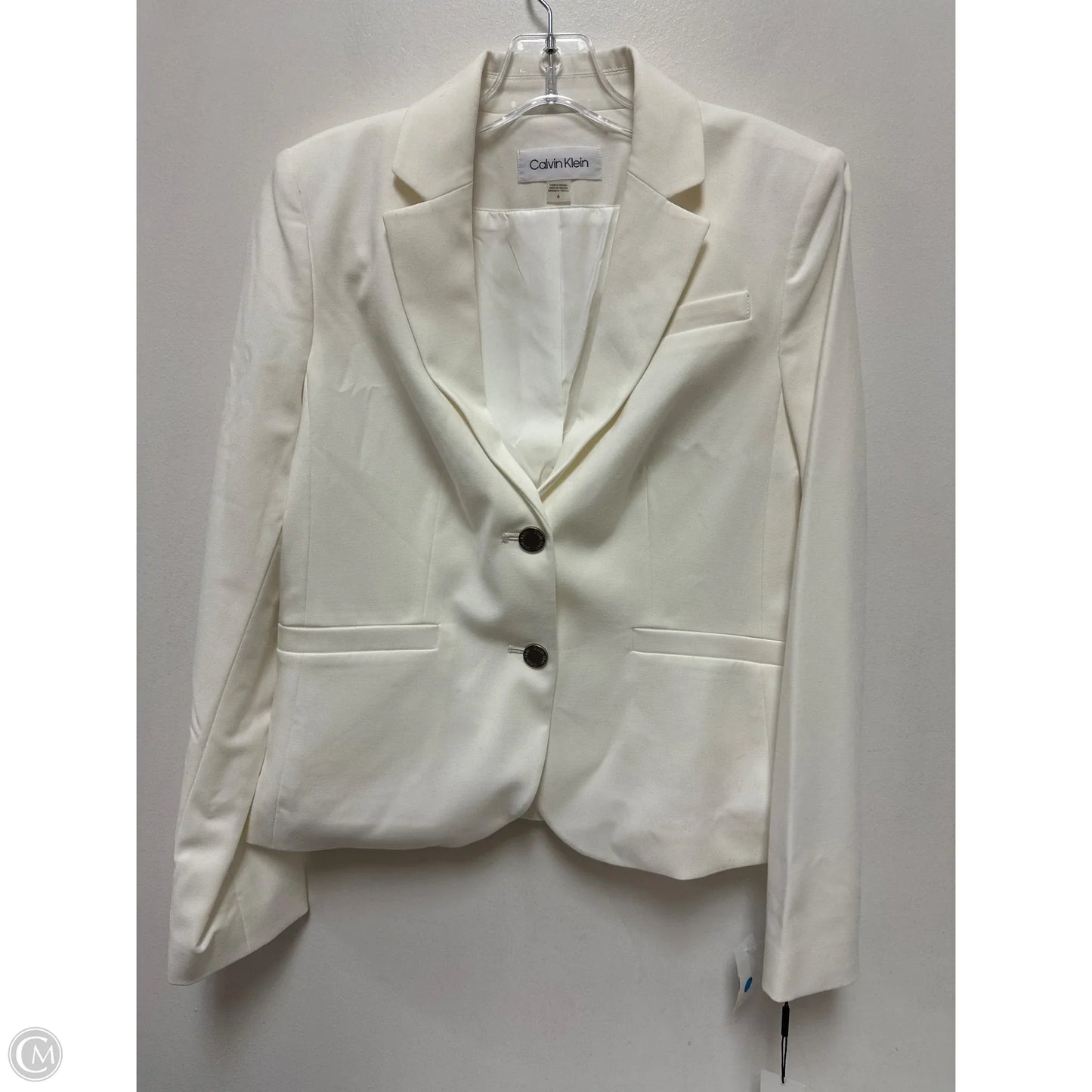 Blazer By Calvin Klein In Cream, Size: S
