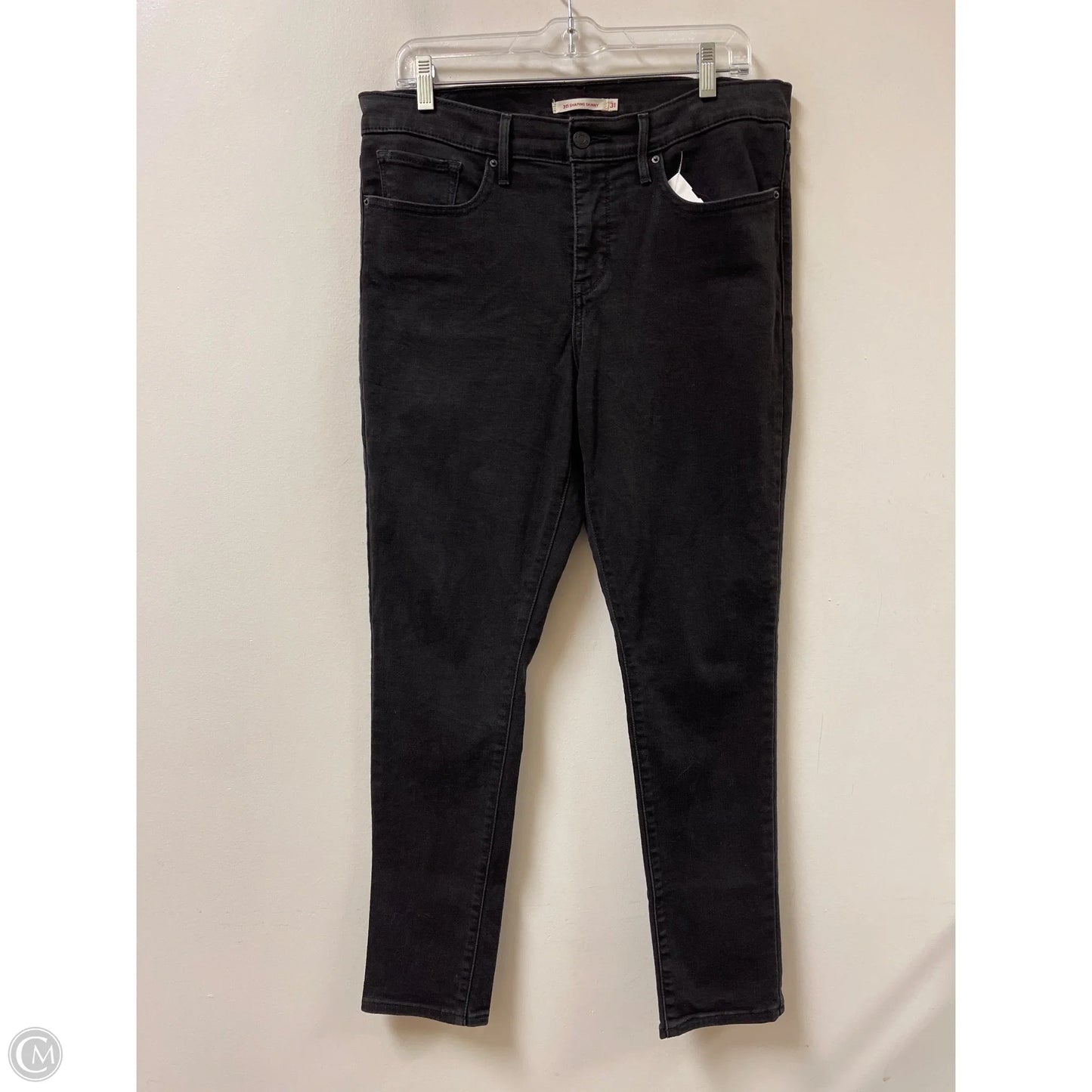 Jeans Skinny By Levis In Black, Size: 12