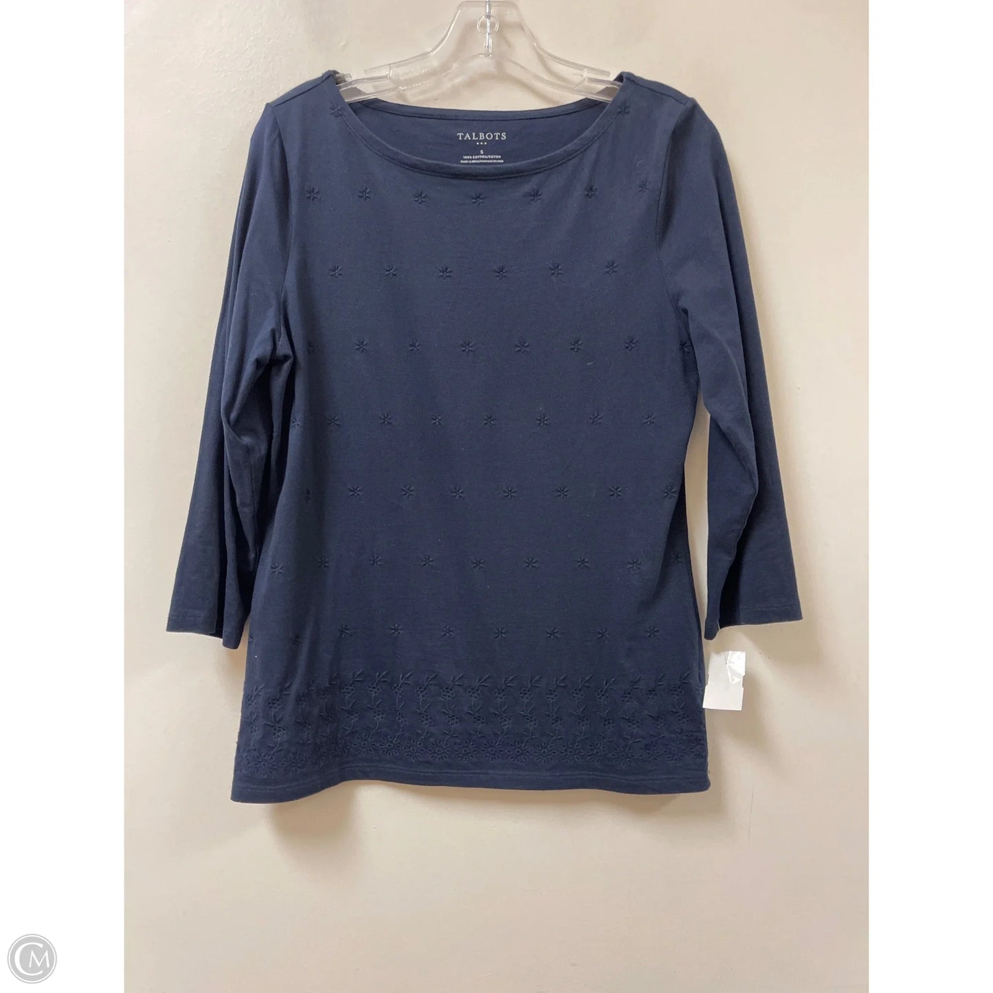 Top Long Sleeve By Talbots In Navy, Size: S