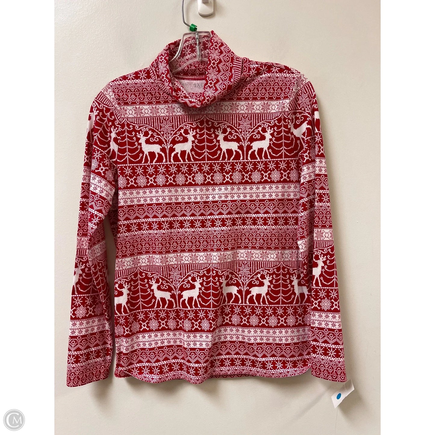 Top Long Sleeve By Talbots In Red, Size: M
