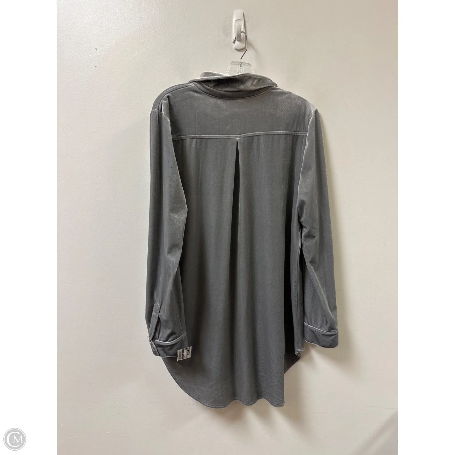 Tunic Long Sleeve By Clothes Mentor In Grey, Size: L