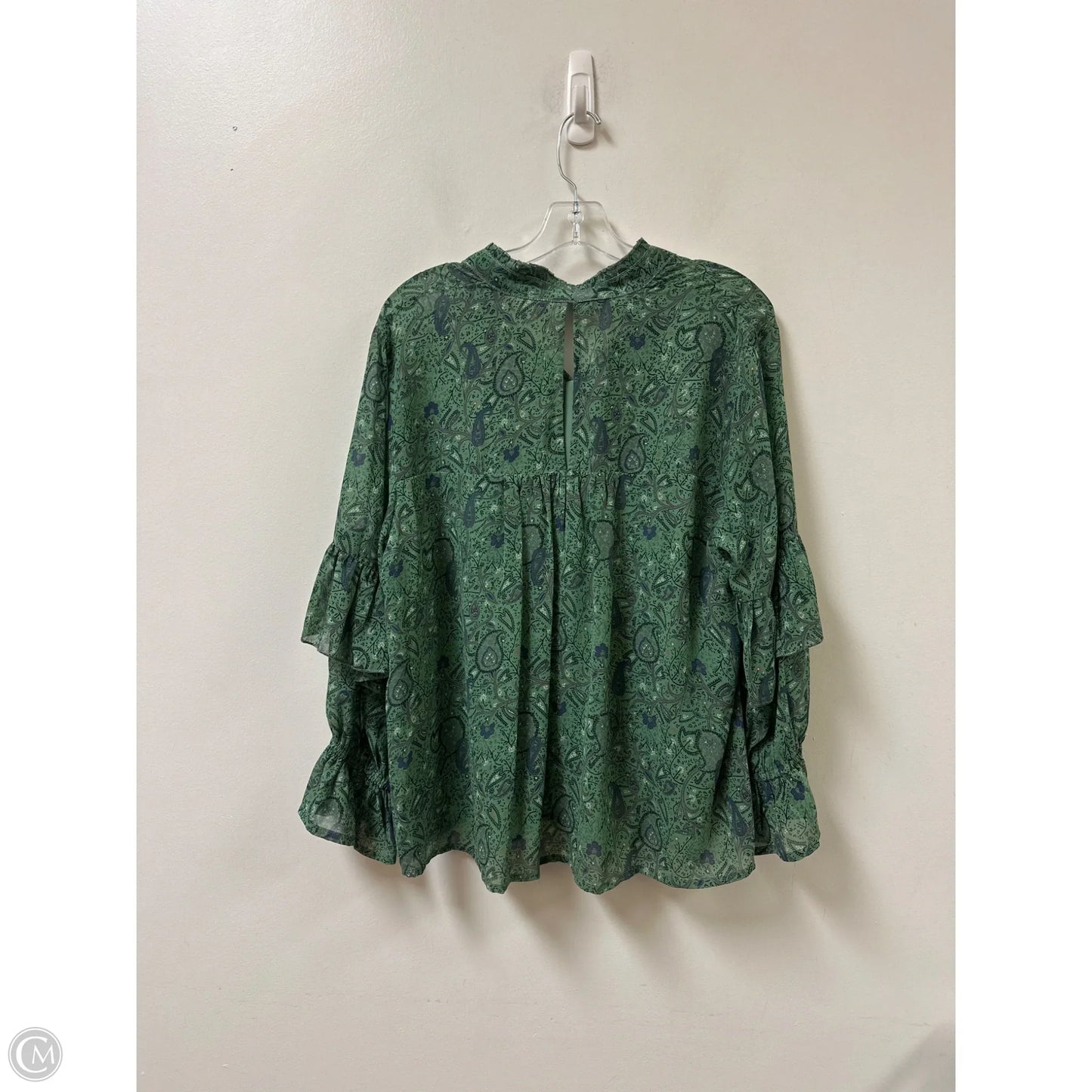 Top Long Sleeve By Lucky Brand In Green, Size: Xl