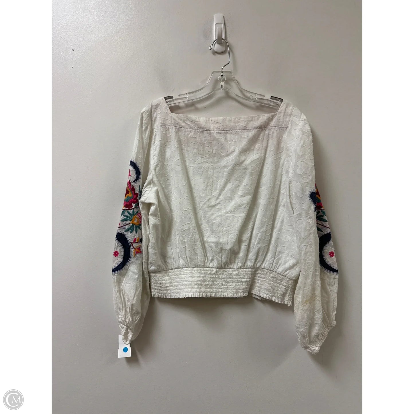 Top Long Sleeve By Anthropologie In White, Size: L