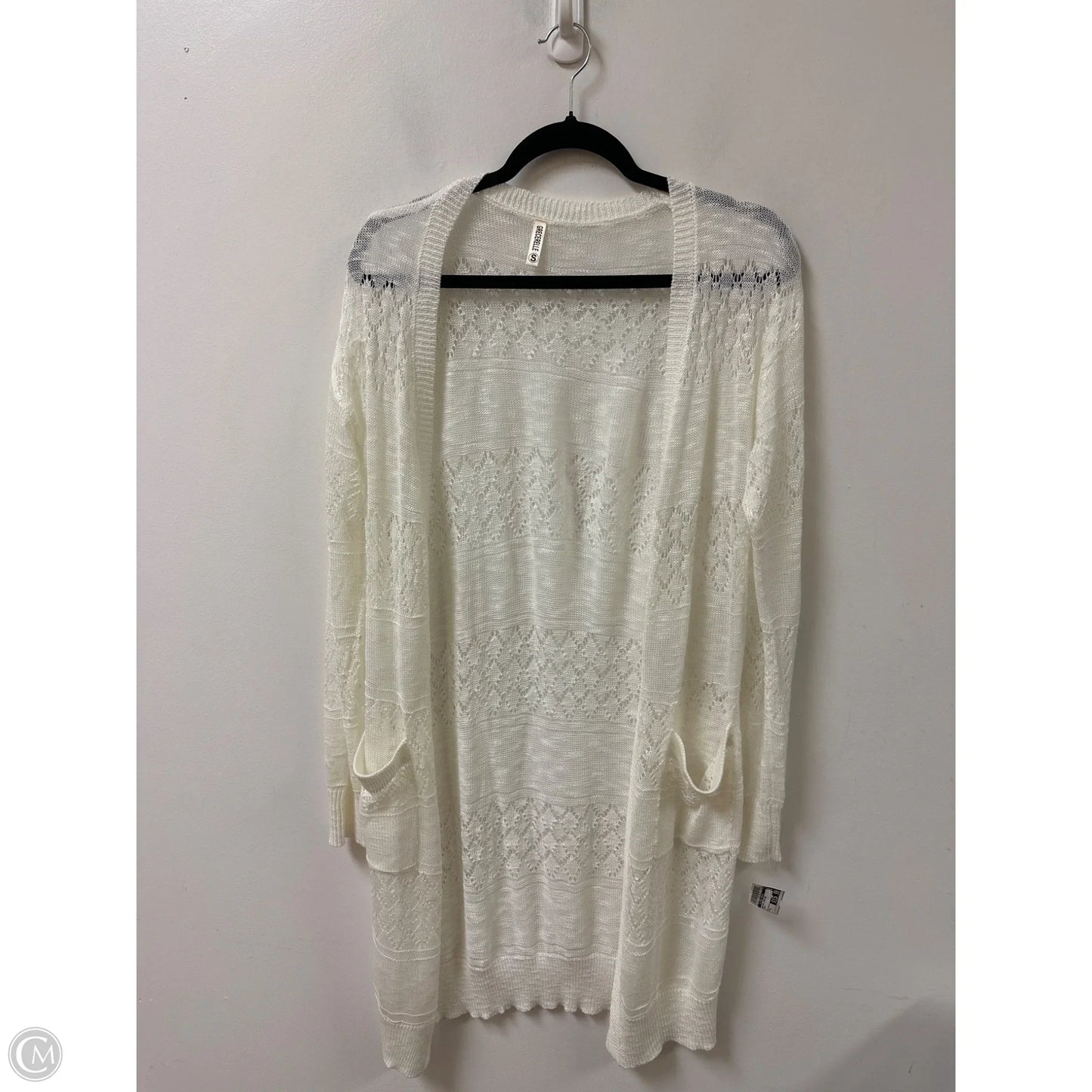 Sweater Cardigan By Clothes Mentor In Cream, Size: S