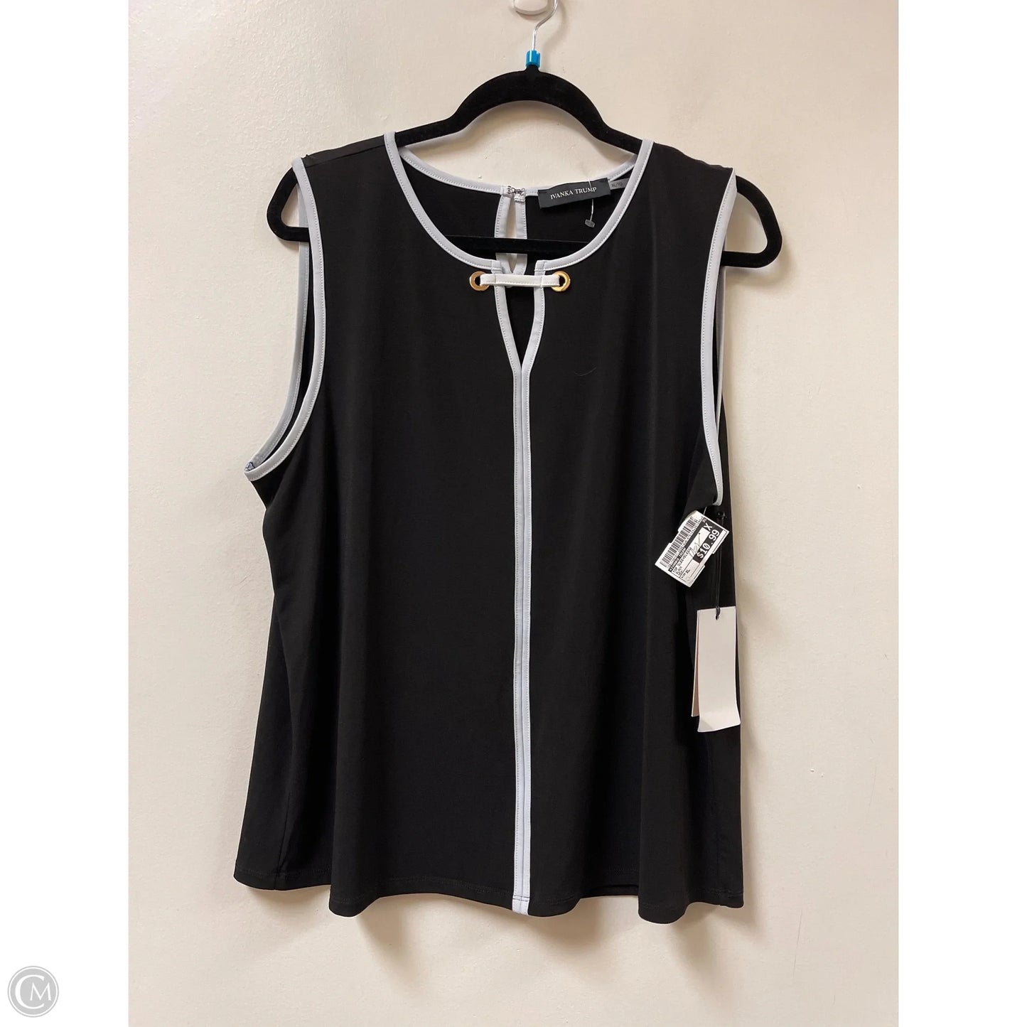 Top Sleeveless By Ivanka Trump In Black, Size: Xl
