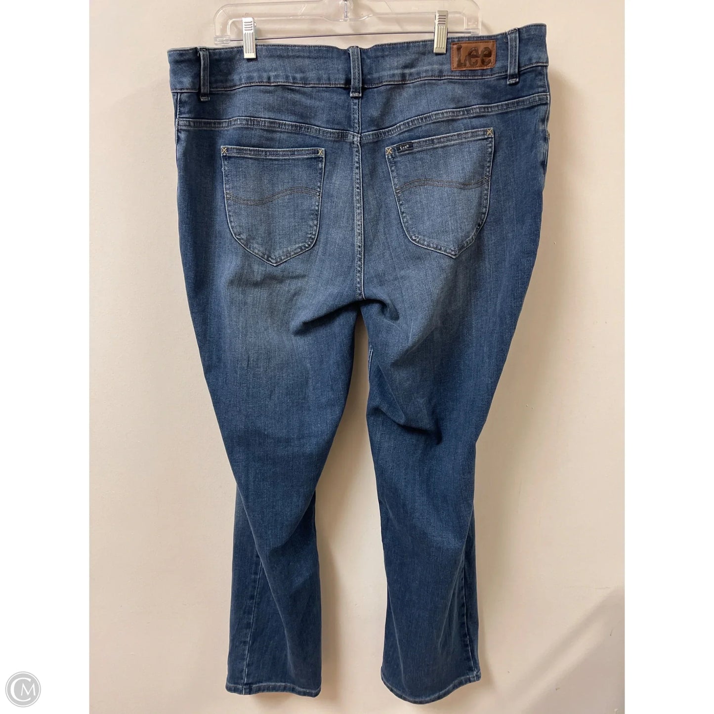 Jeans Straight By Lee In Blue Denim, Size: 20