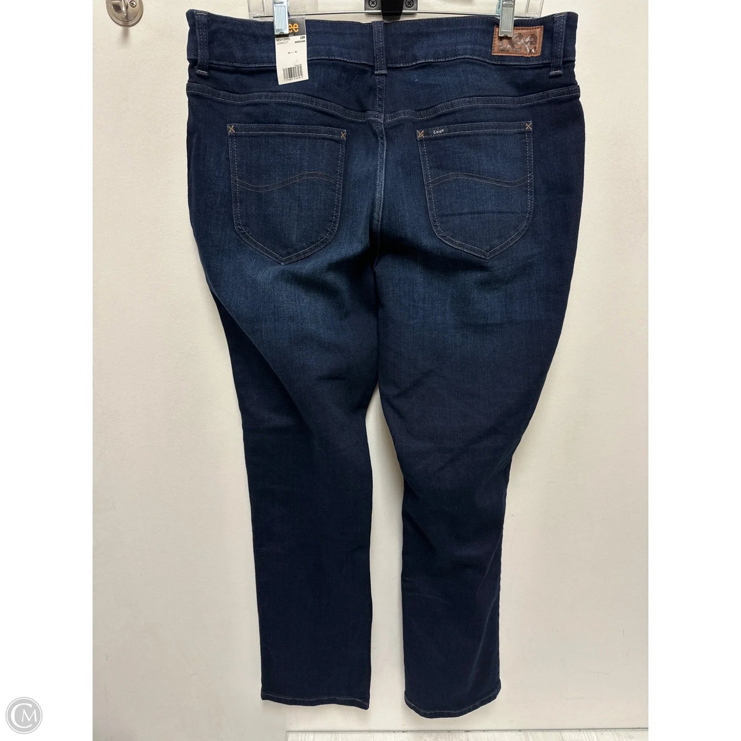 Jeans Straight By Lee In Blue Denim, Size: 18