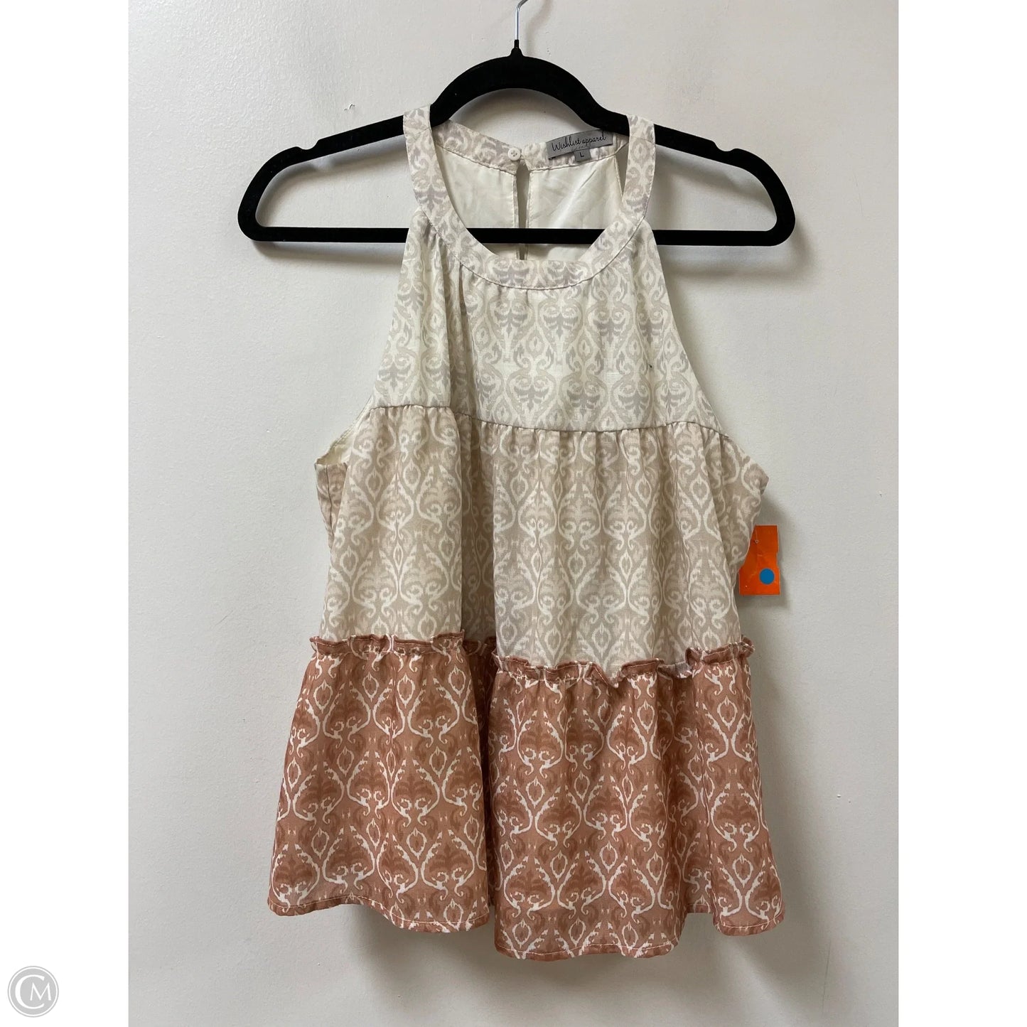 Top Sleeveless By Wishlist In Cream, Size: L