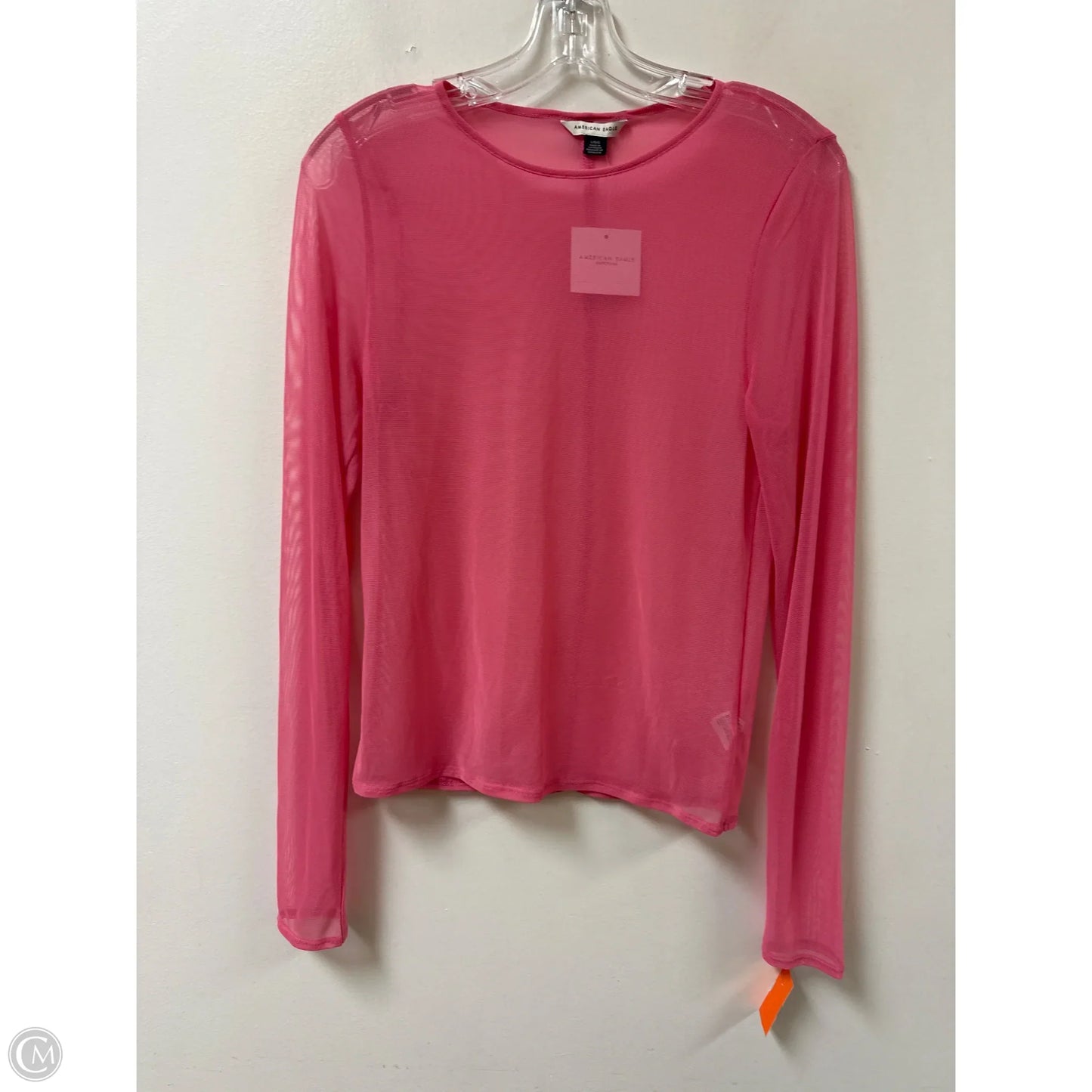Top Long Sleeve By American Eagle In Pink, Size: L