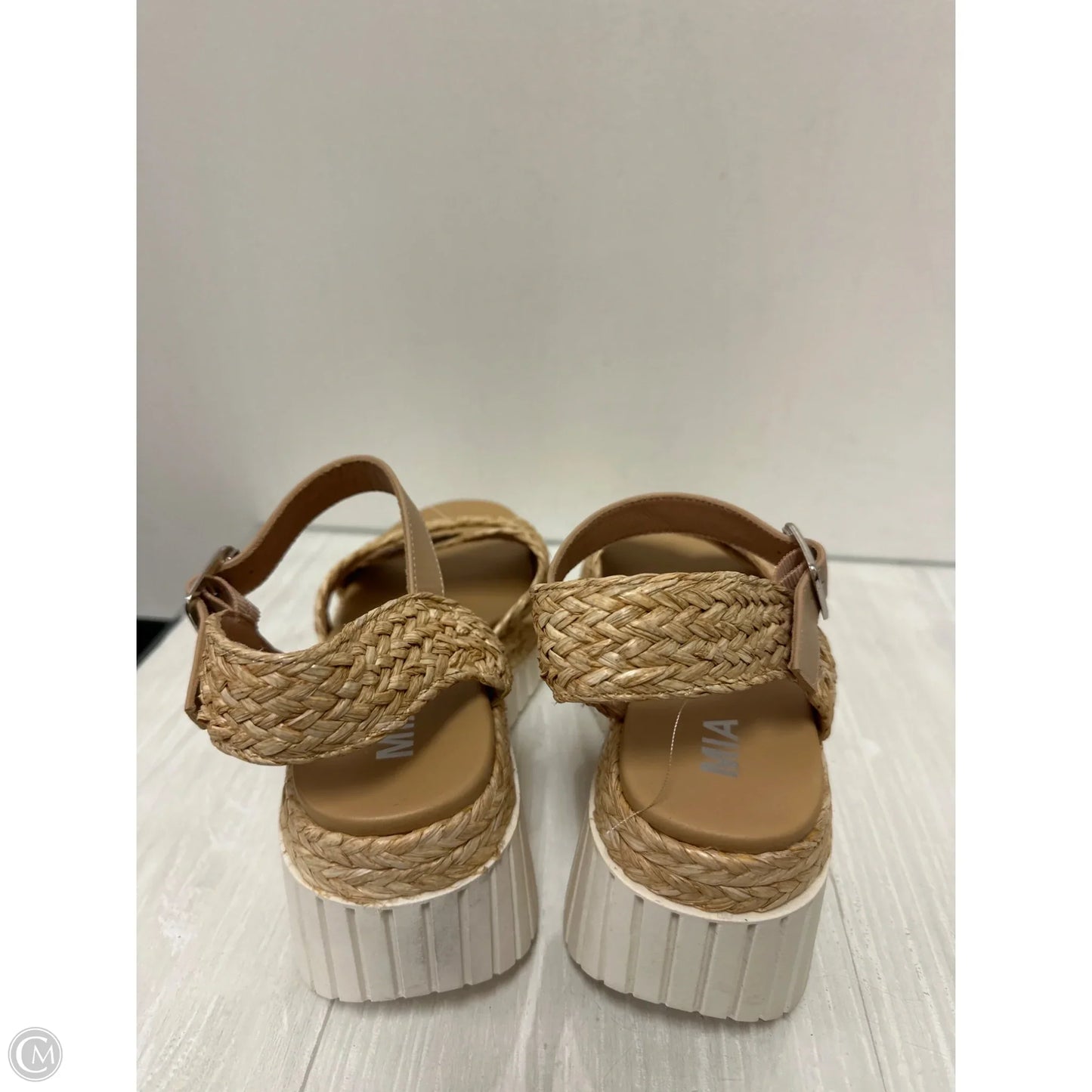 Sandals Heels Platform By Mia In Tan, Size: 10
