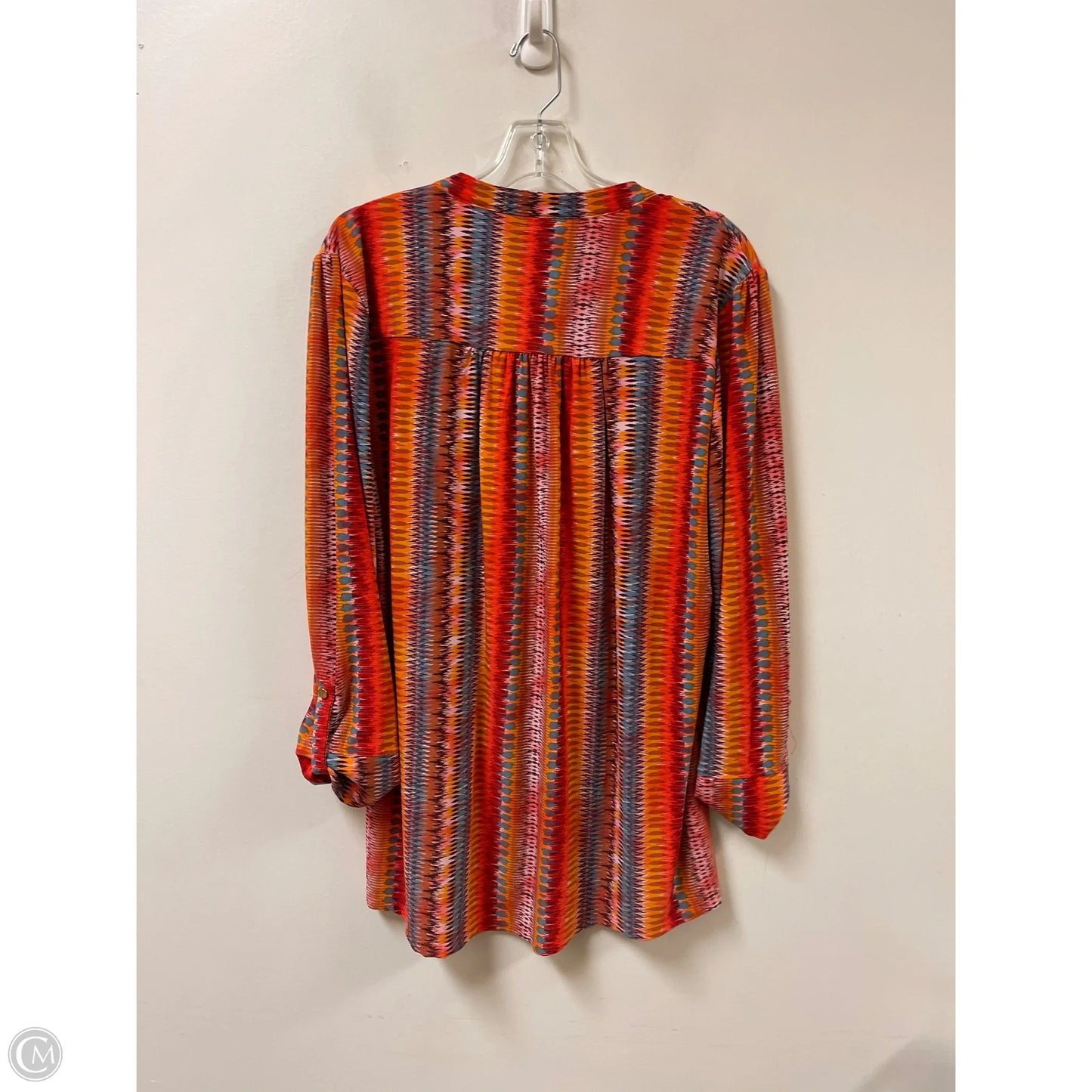 Blouse Long Sleeve By New Directions In Orange, Size: Xl