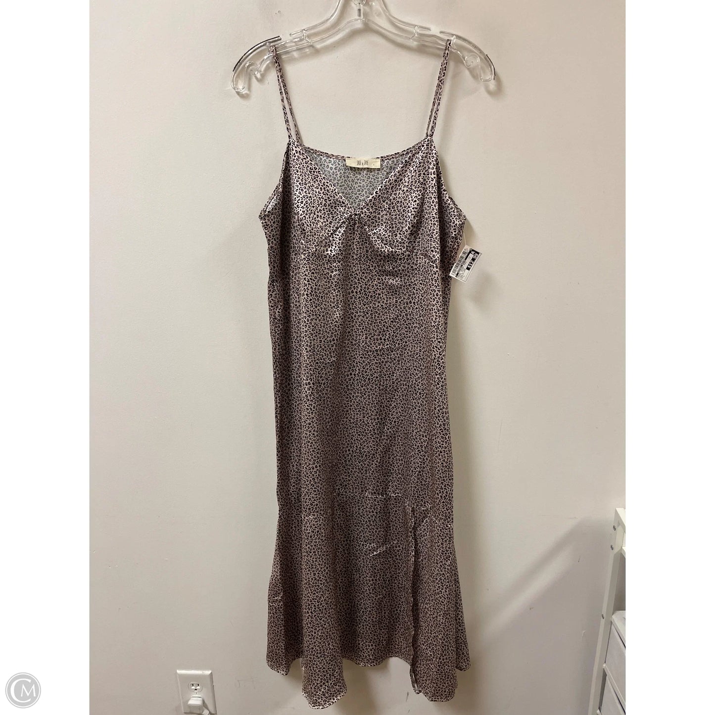 Dress Casual Midi By Clothes Mentor In Animal Print, Size: L