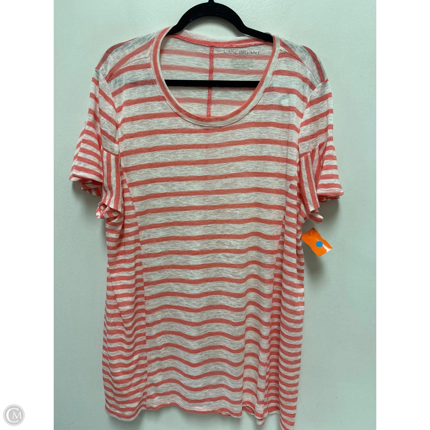 Top Short Sleeve By Lane Bryant In Coral, Size: 3x