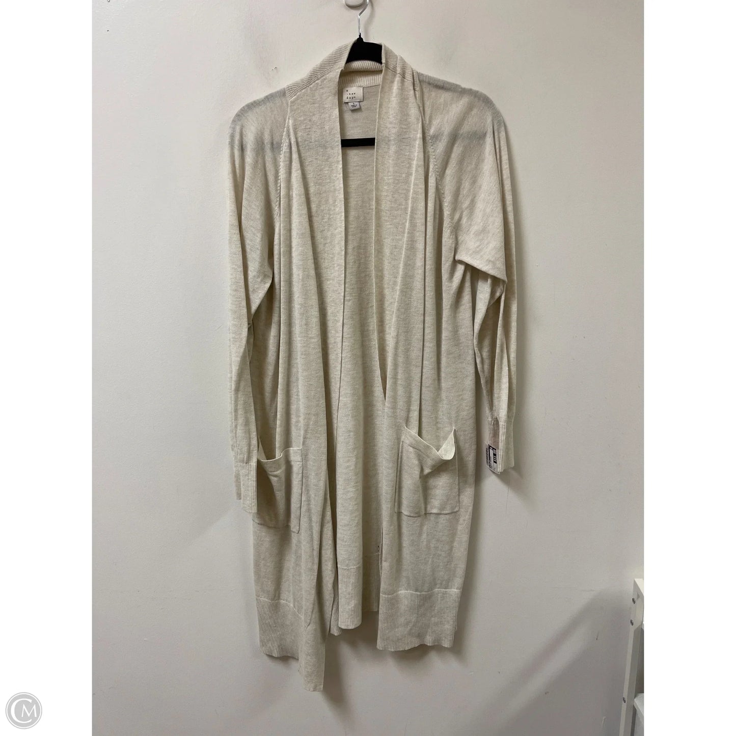 Sweater Cardigan By A New Day In Cream, Size: L