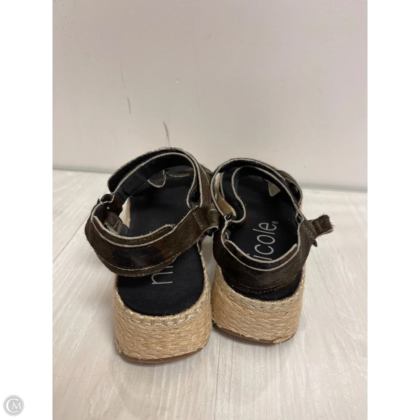 Sandals Heels Platform By Nicole In Camouflage Print, Size: 9