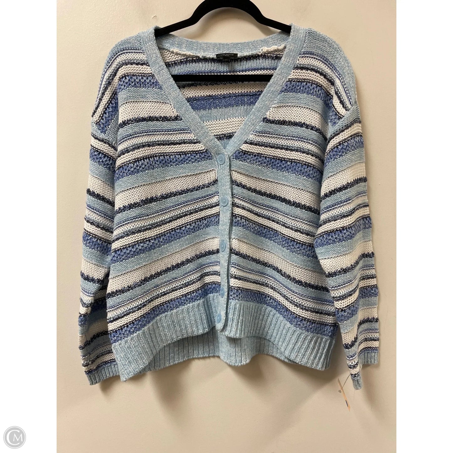 Sweater Cardigan By Talbots In Blue, Size: Xl