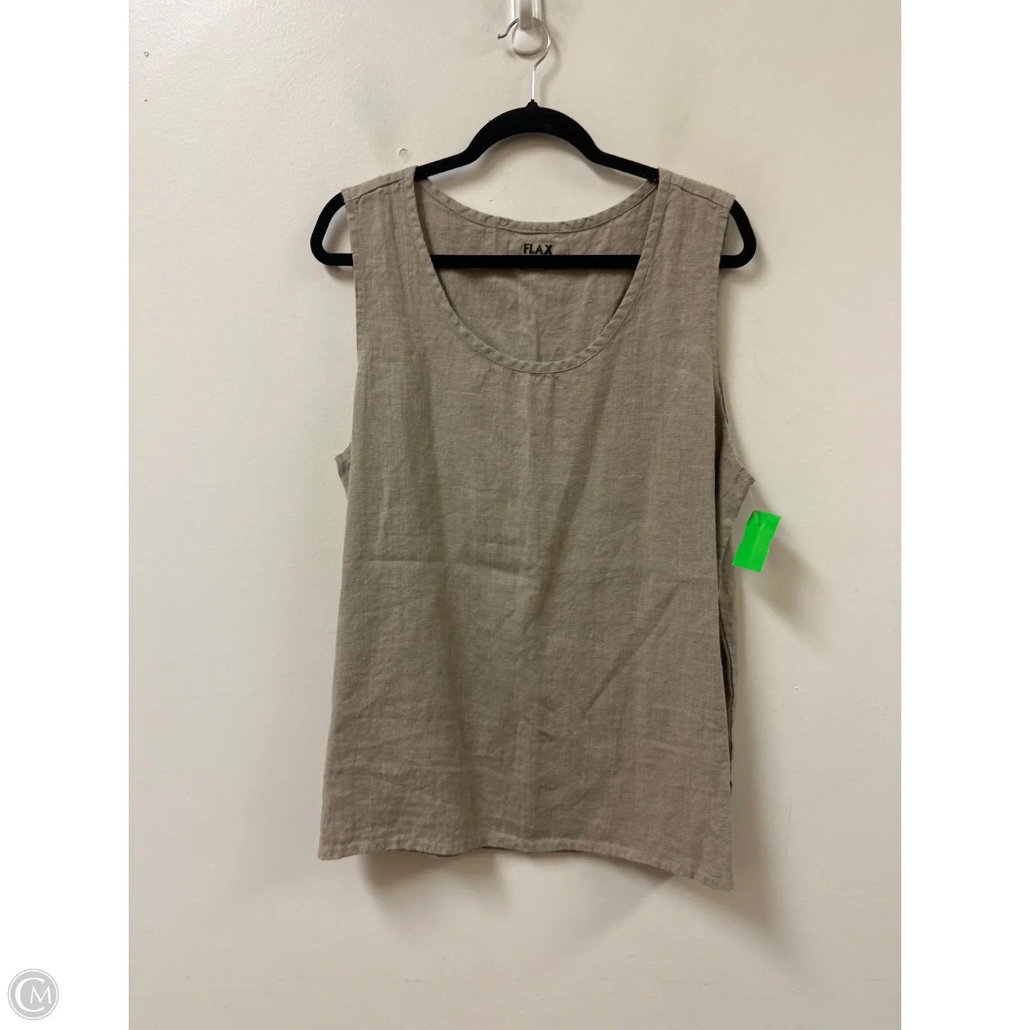 Top Sleeveless By Flax In Grey, Size: L