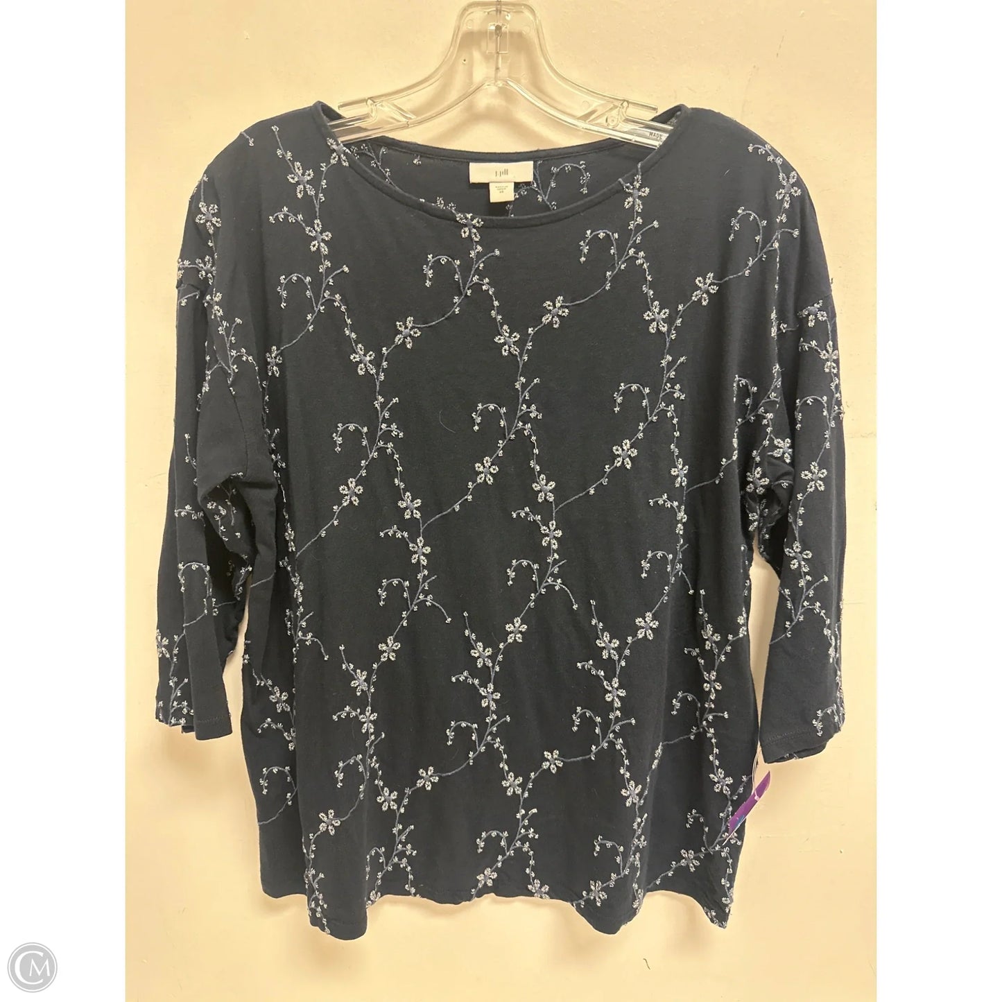 Top Long Sleeve By J. Jill In Navy, Size: Xs