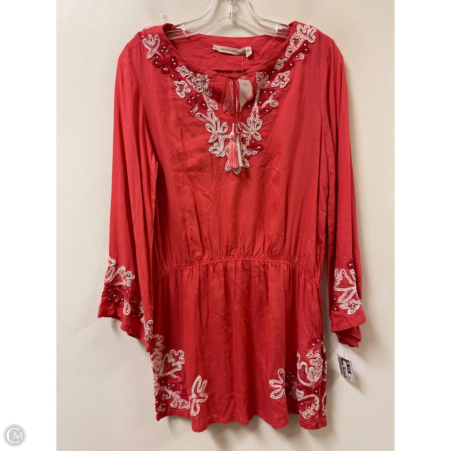 Dress Casual Midi By Soft Surroundings In Coral, Size: Xs