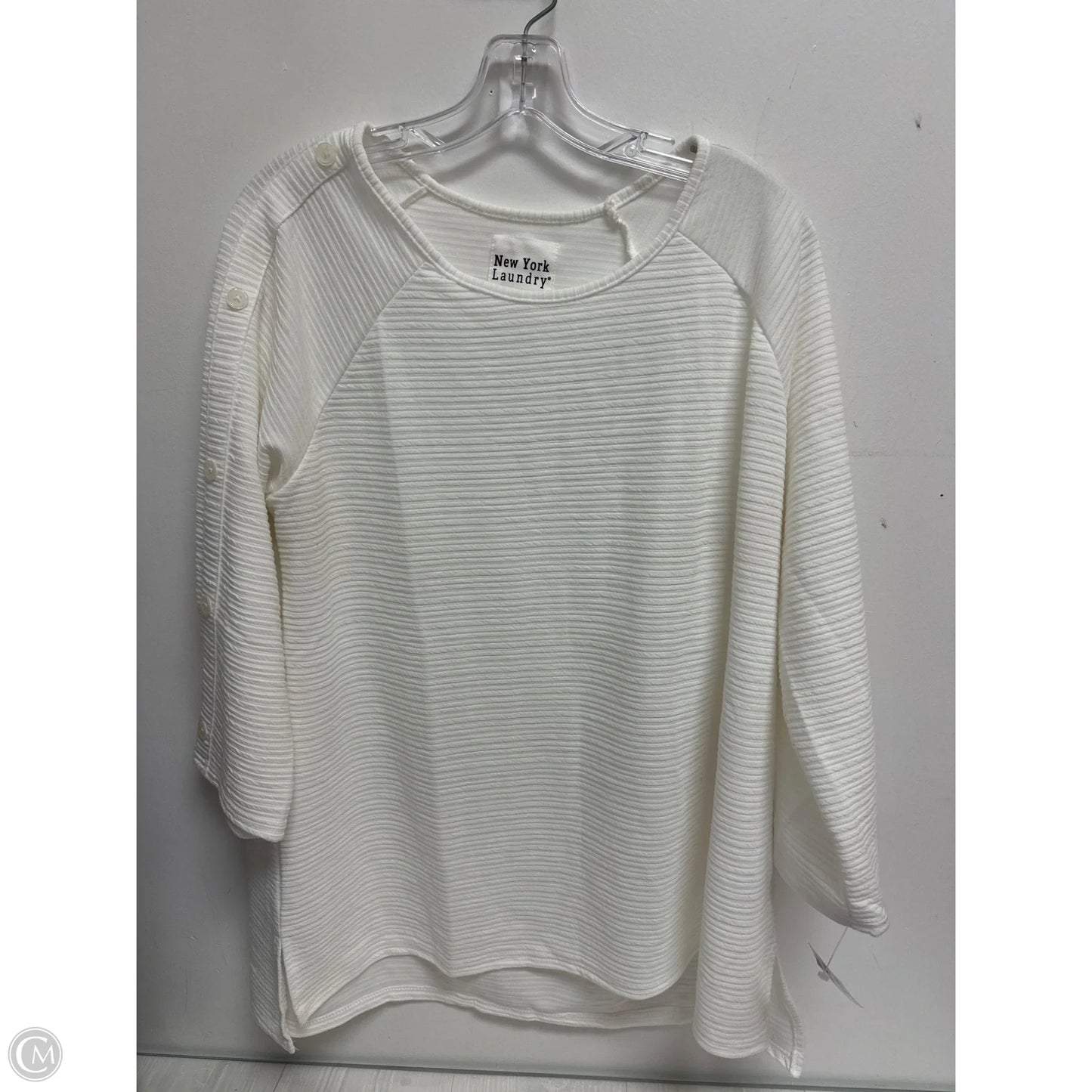Top Long Sleeve By New York Laundry In White, Size: Xl