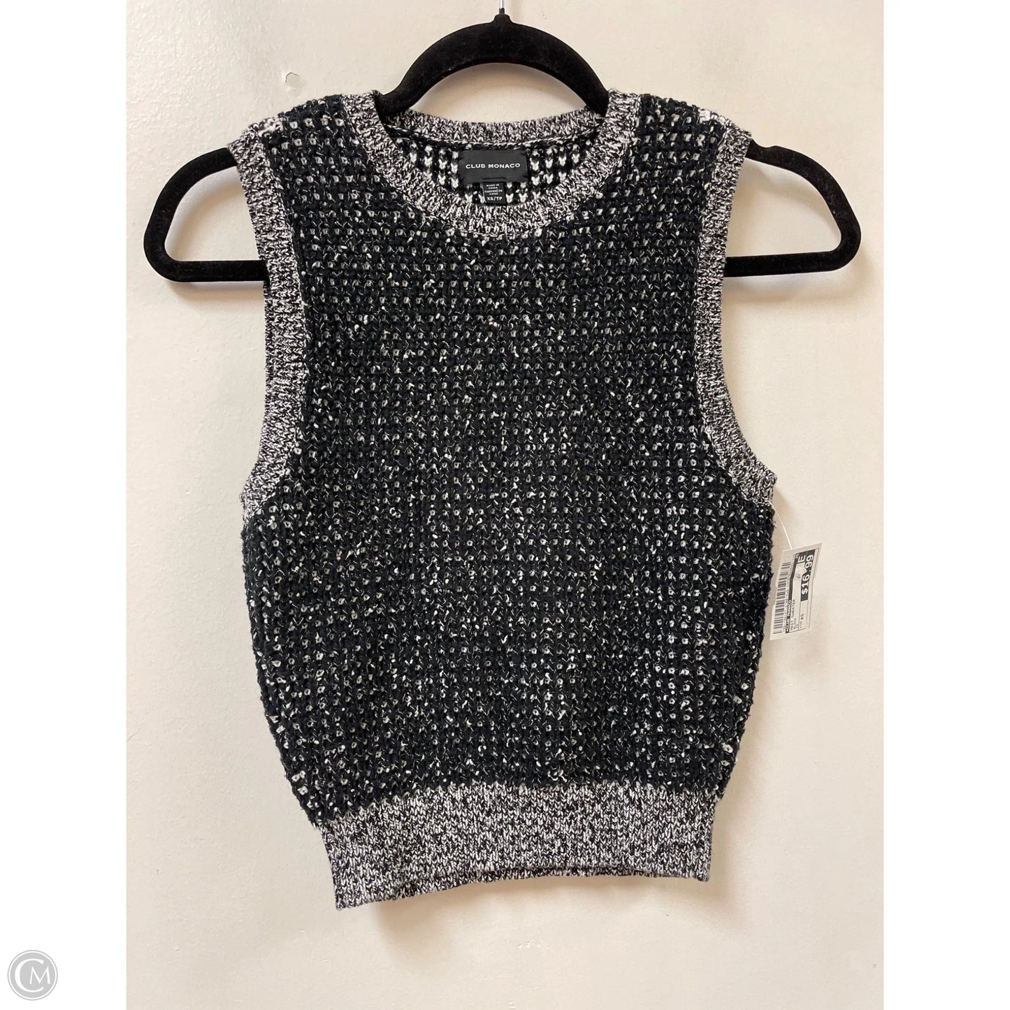 Vest Sweater By Club Monaco In Black, Size: Xs