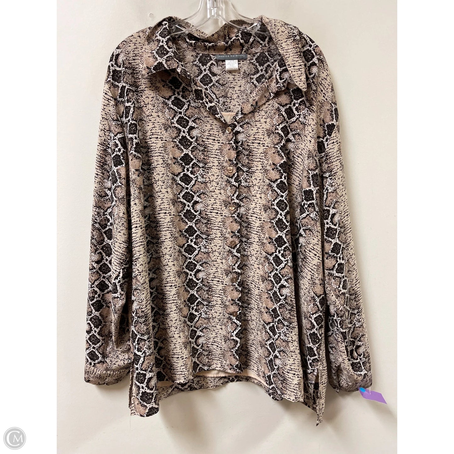 Dress Casual Midi By Jessica Holbrook In Snakeskin Print, Size: 3x