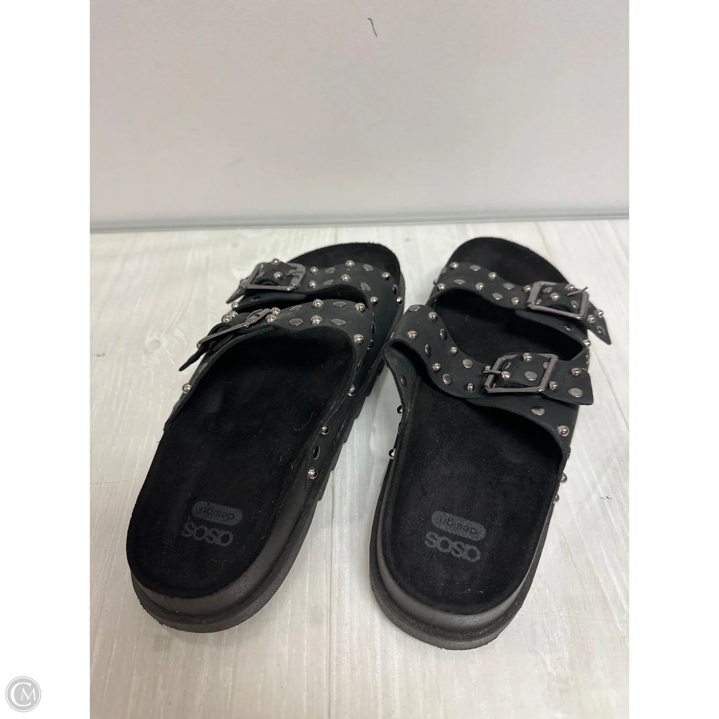 Sandals Flats By Asos In Black, Size: 10