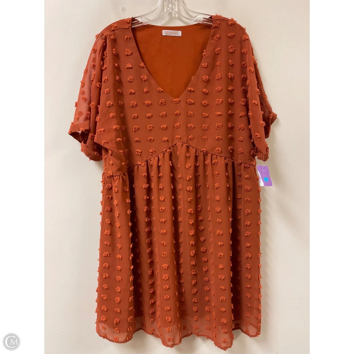 Dress Casual Midi By Kirundo In Orange, Size: Xl