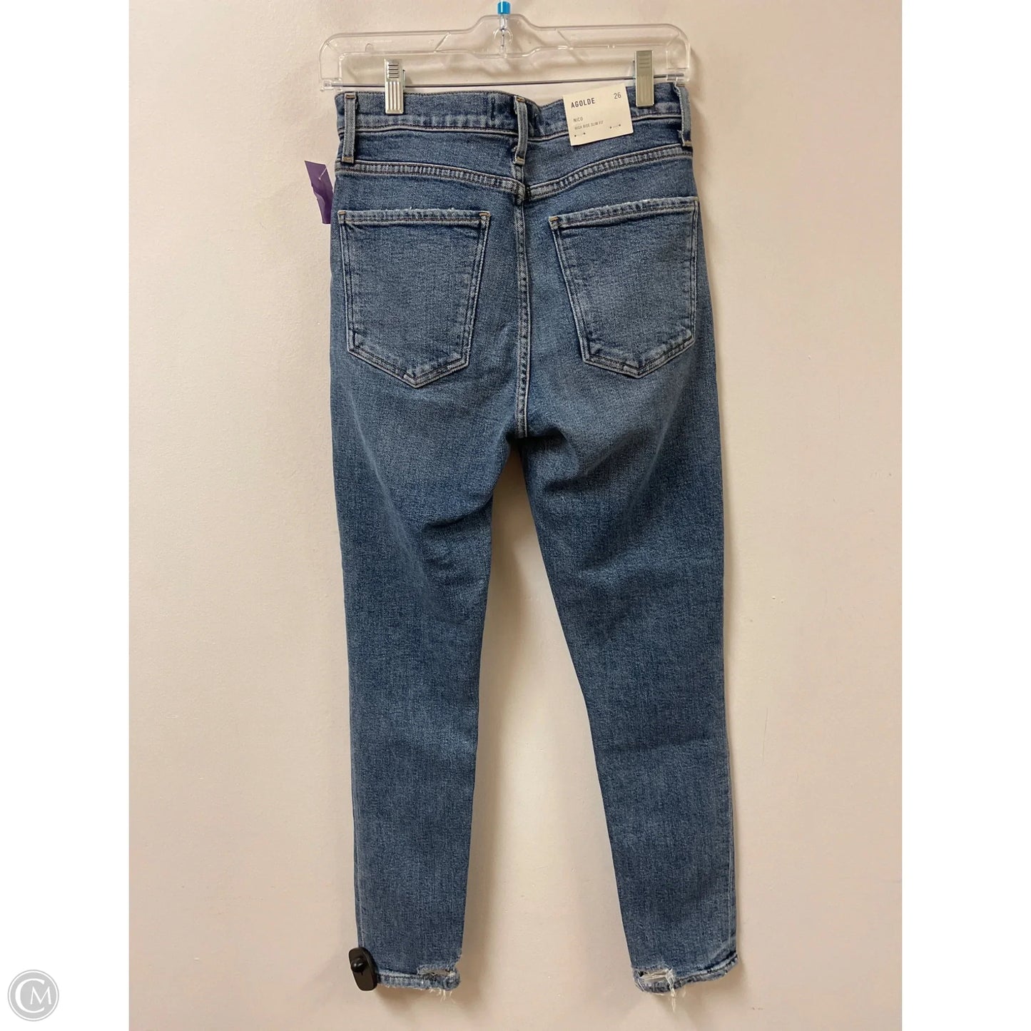Jeans Straight By Agolde In Blue Denim, Size: 2