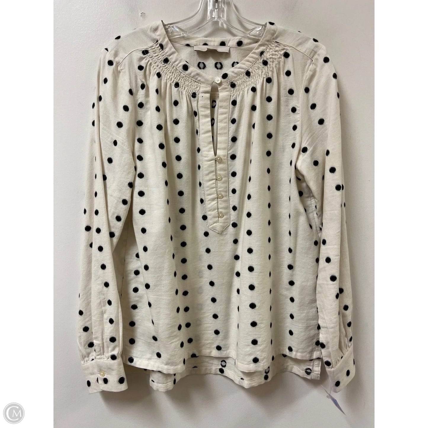 Top Long Sleeve By Loft In Cream, Size: M