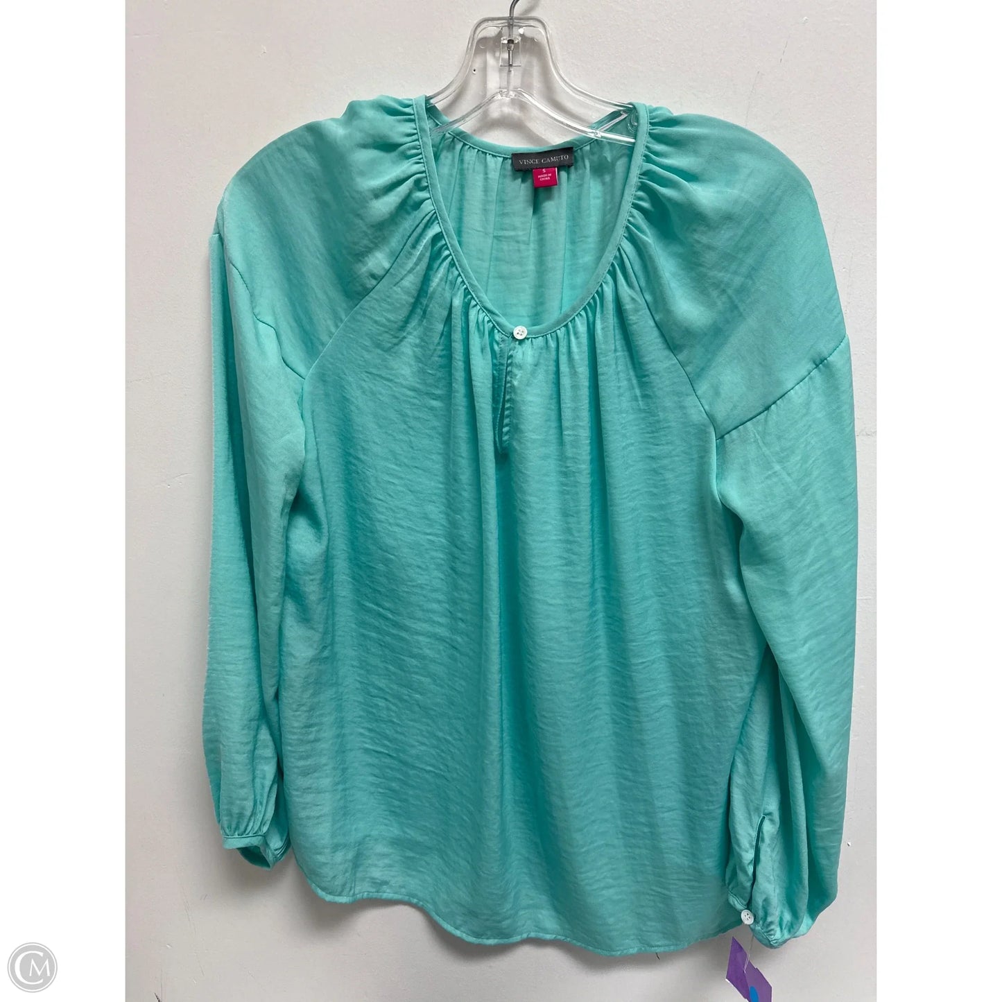 Top Long Sleeve By Vince Camuto In Green, Size: S