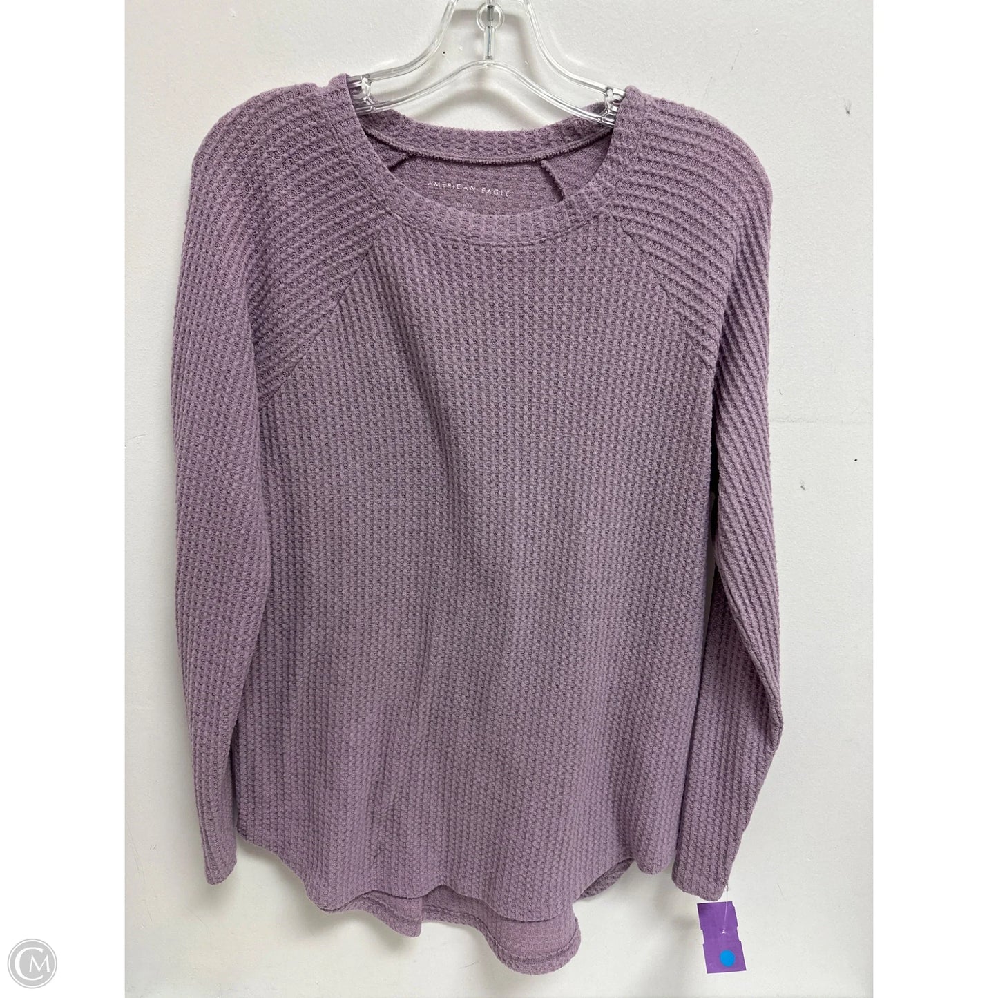 Top Long Sleeve By American Eagle In Purple, Size: M