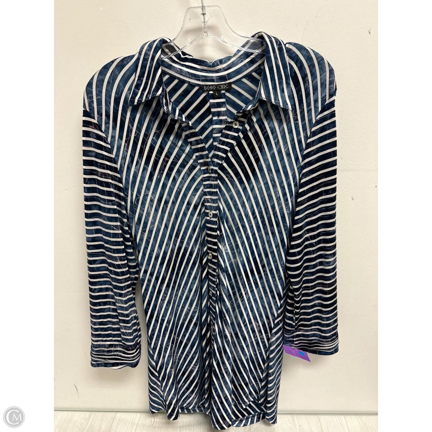 Dress Casual Short By Clothes Mentor In Blue, Size: L